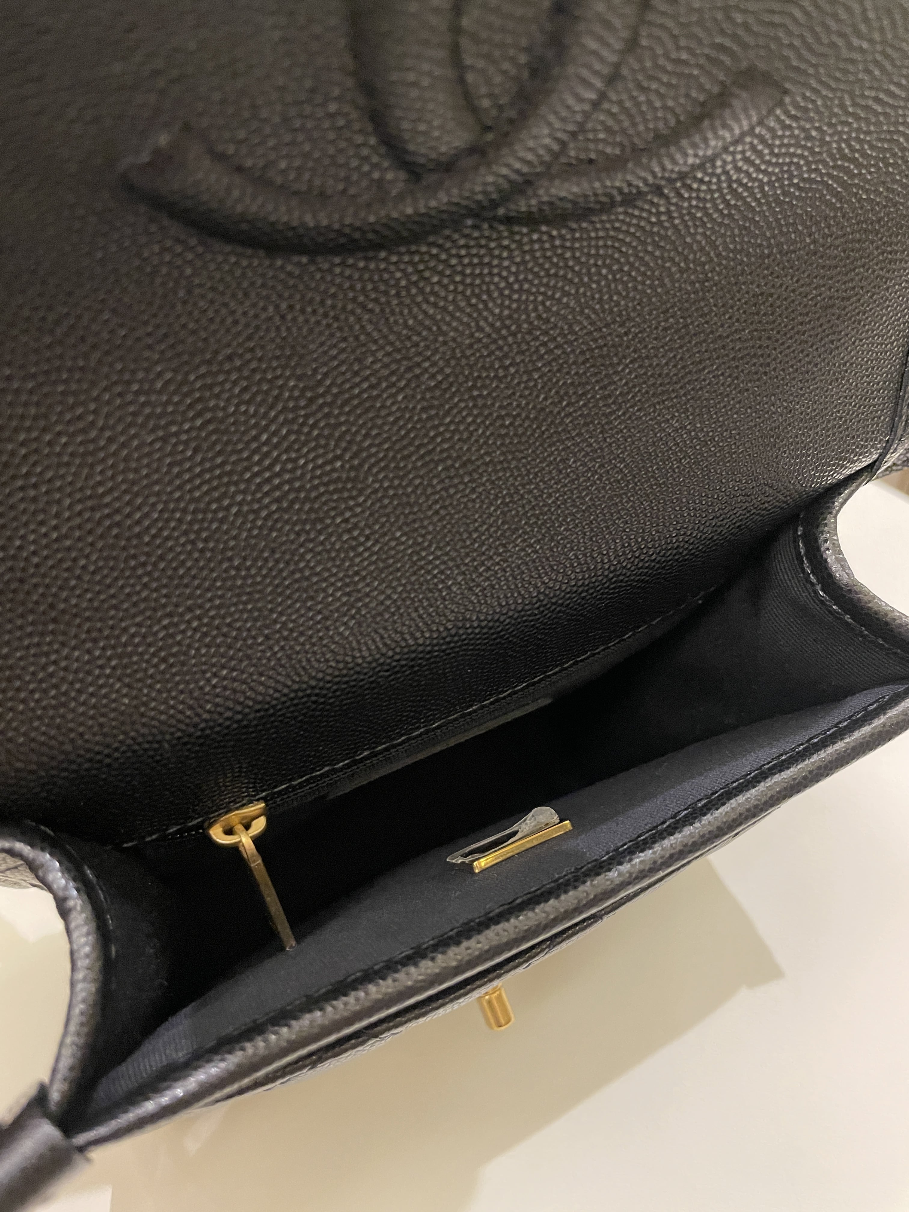 Chanel 22K Top Handle Flap Black Caviar