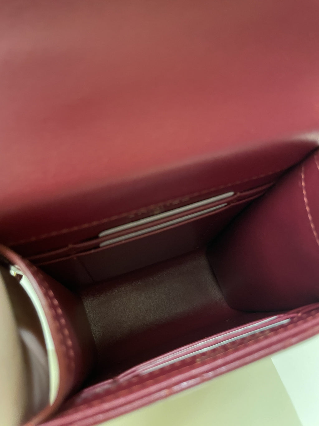 Chanel Quilted Perfect Fit Phone Holder  Burgundy Calfskin