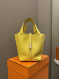 Hermes Picotin Lock PM 18 Jaune De Naples Clemence