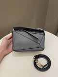 Loewe Mini Puzzle Bag Grey Grainy Calfskin