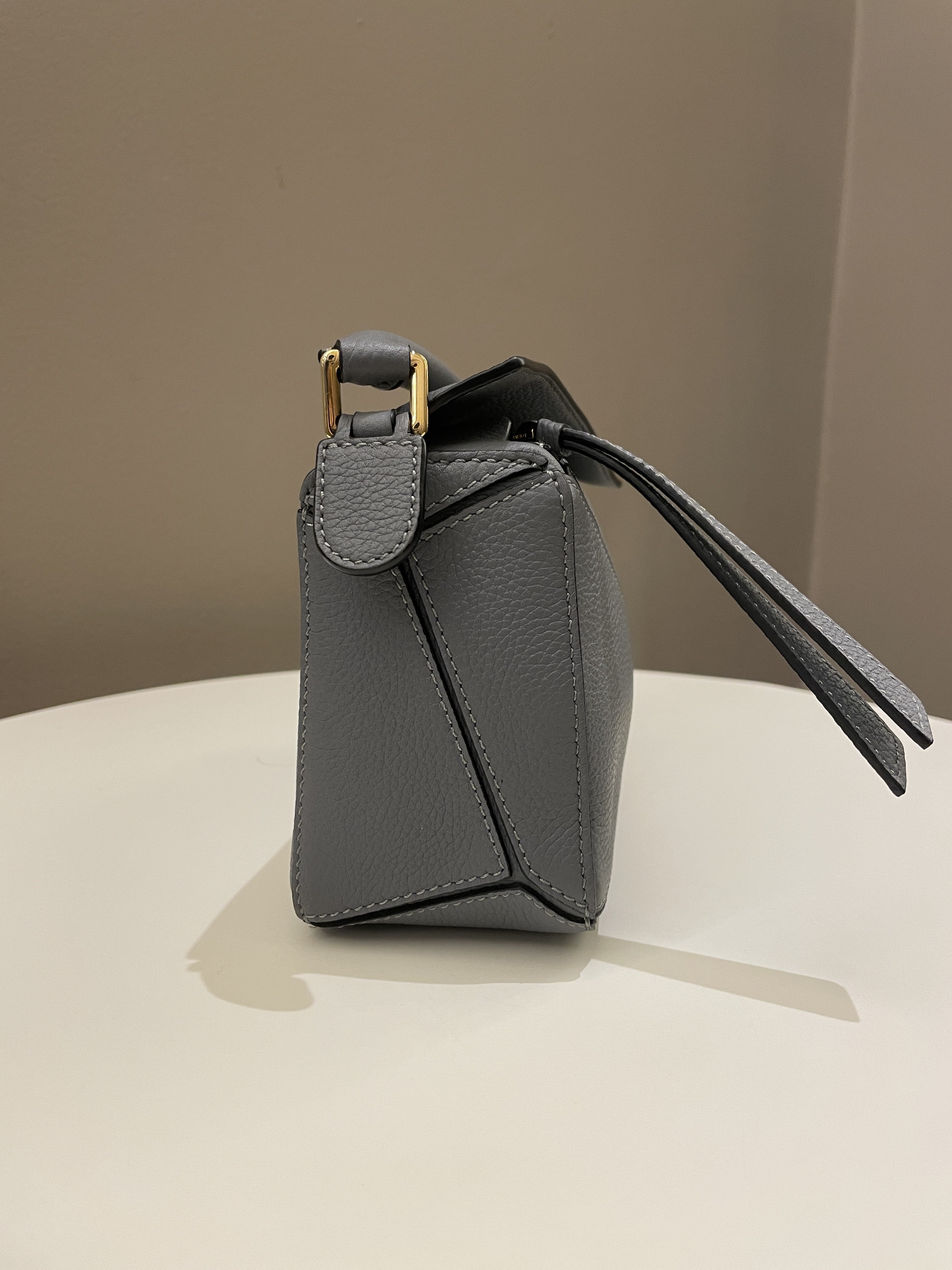 Loewe Mini Puzzle Bag Grey Grainy Calfskin
