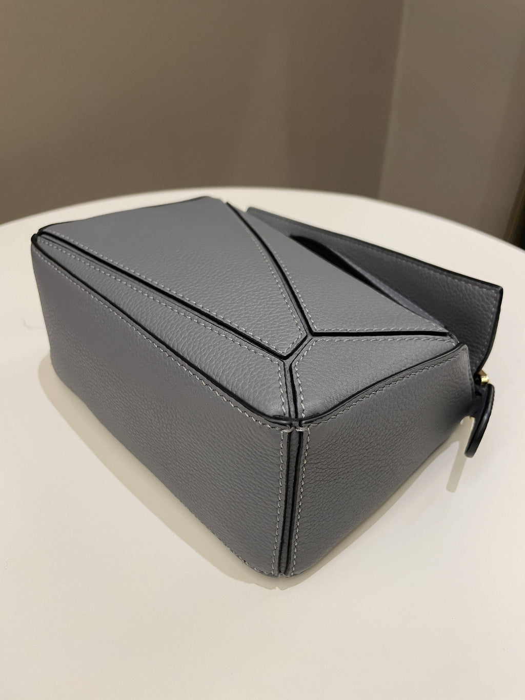 Loewe Mini Puzzle Bag Grey Grainy Calfskin