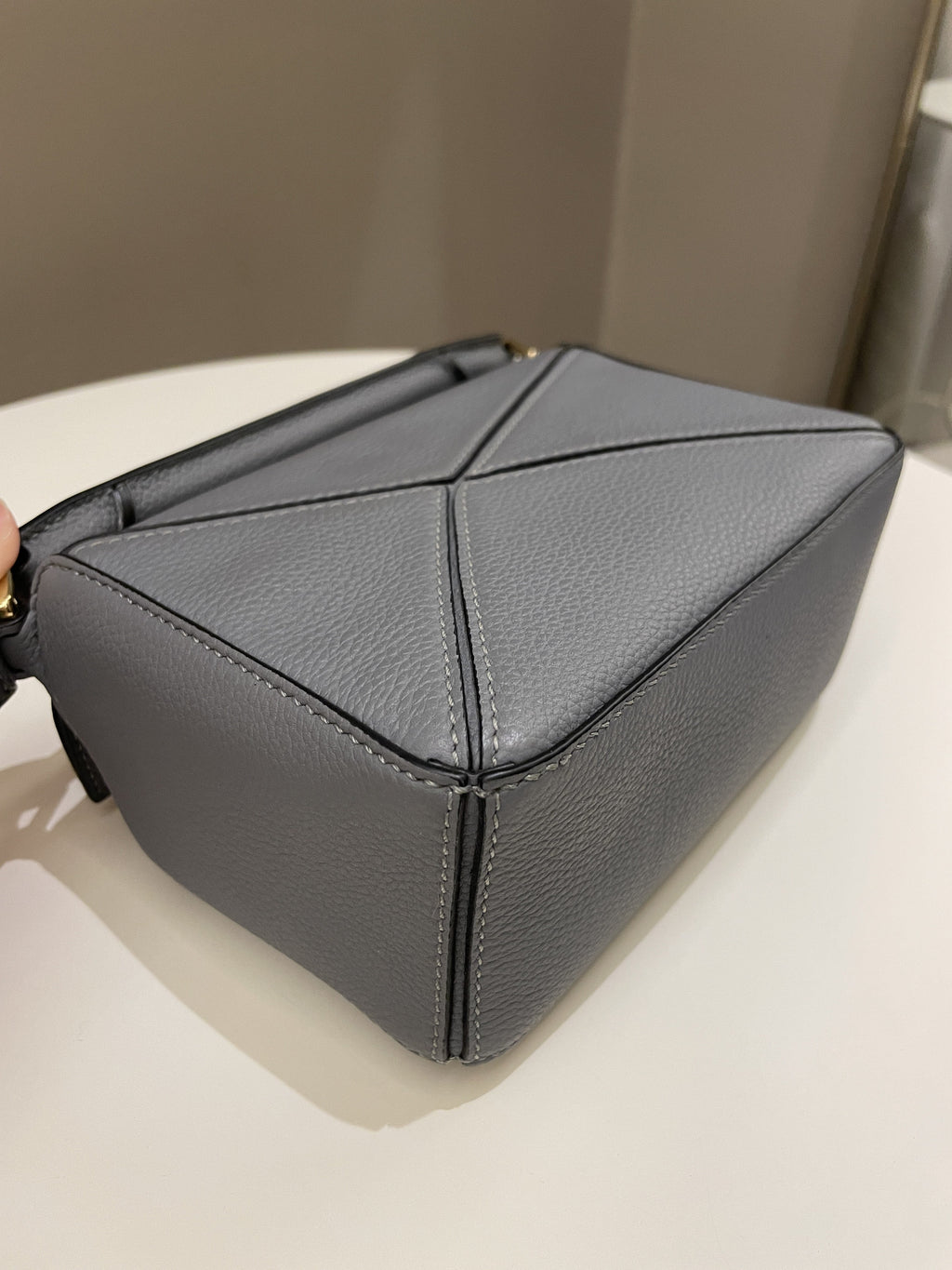 Loewe Mini Puzzle Bag Grey Grainy Calfskin