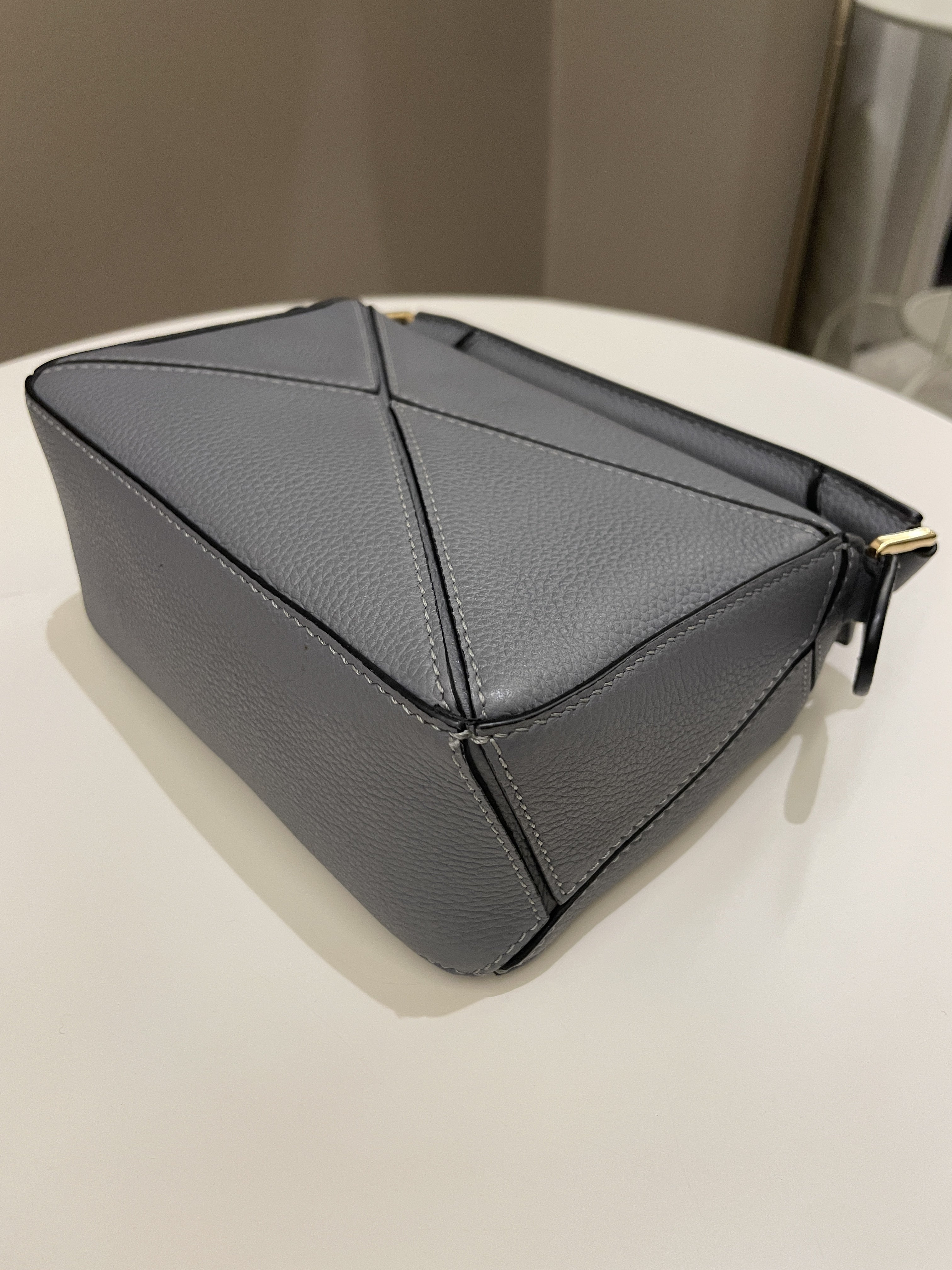 Loewe Mini Puzzle Bag Grey Grainy Calfskin