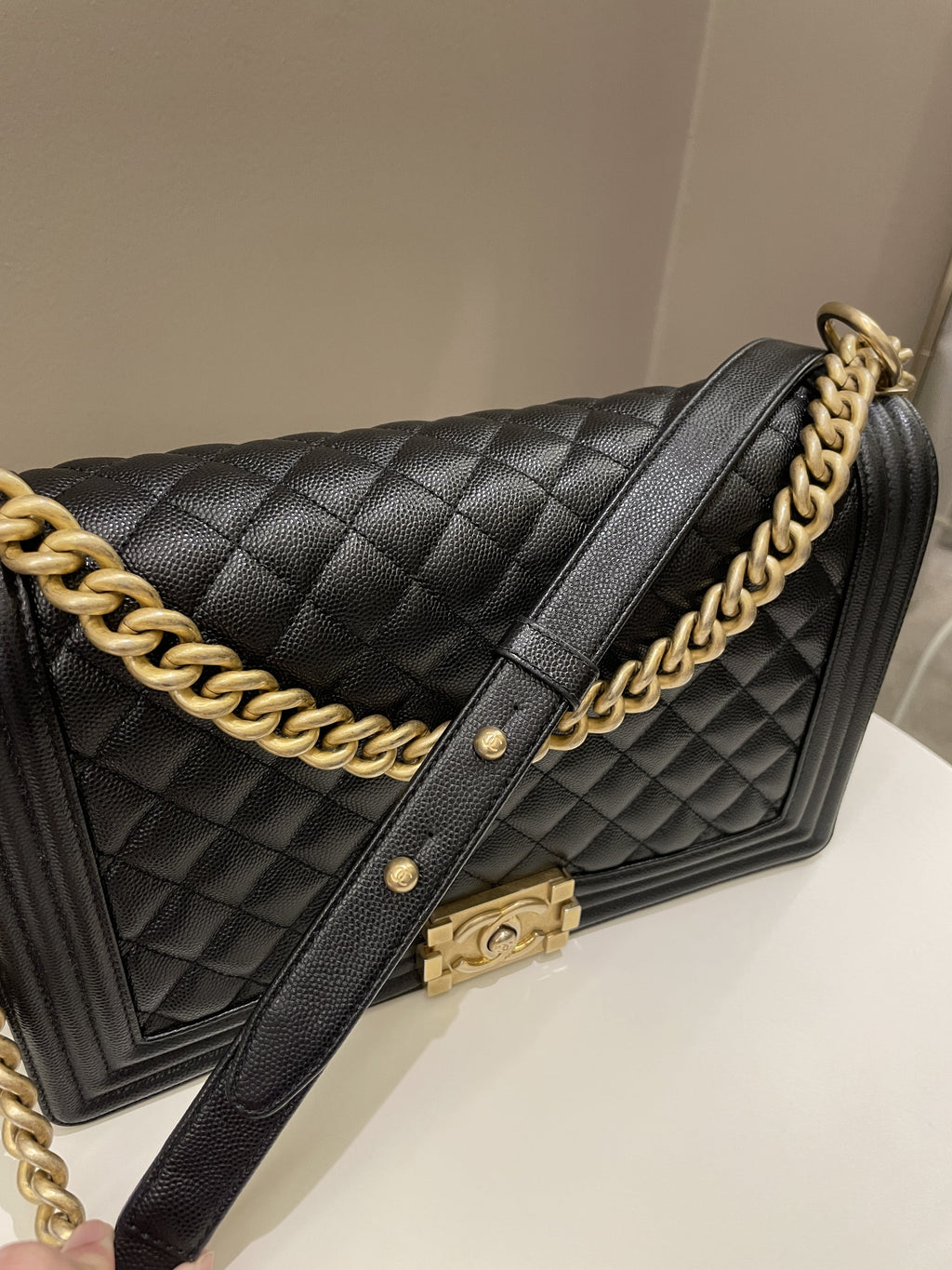 Chanel Quilted New Medium Boy Black Caviar