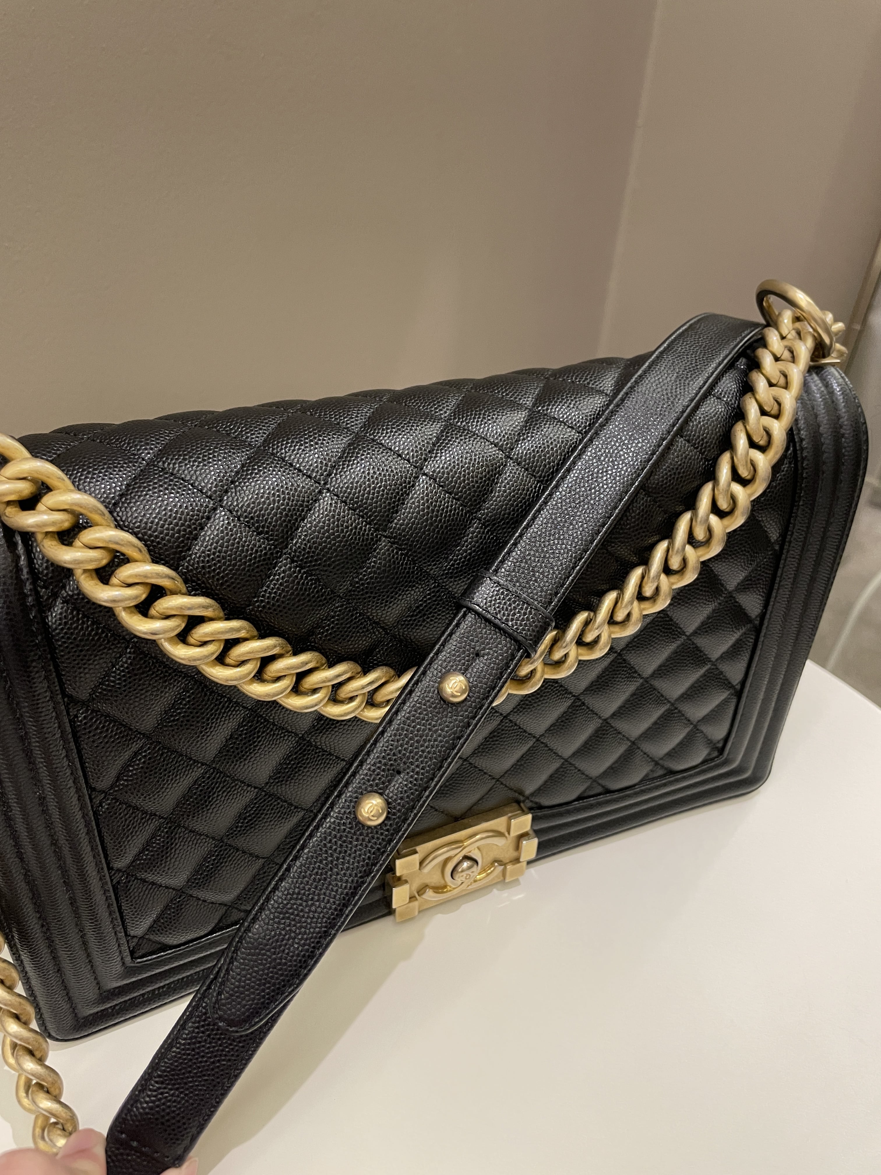 Chanel Quilted New Medium Boy Black Caviar