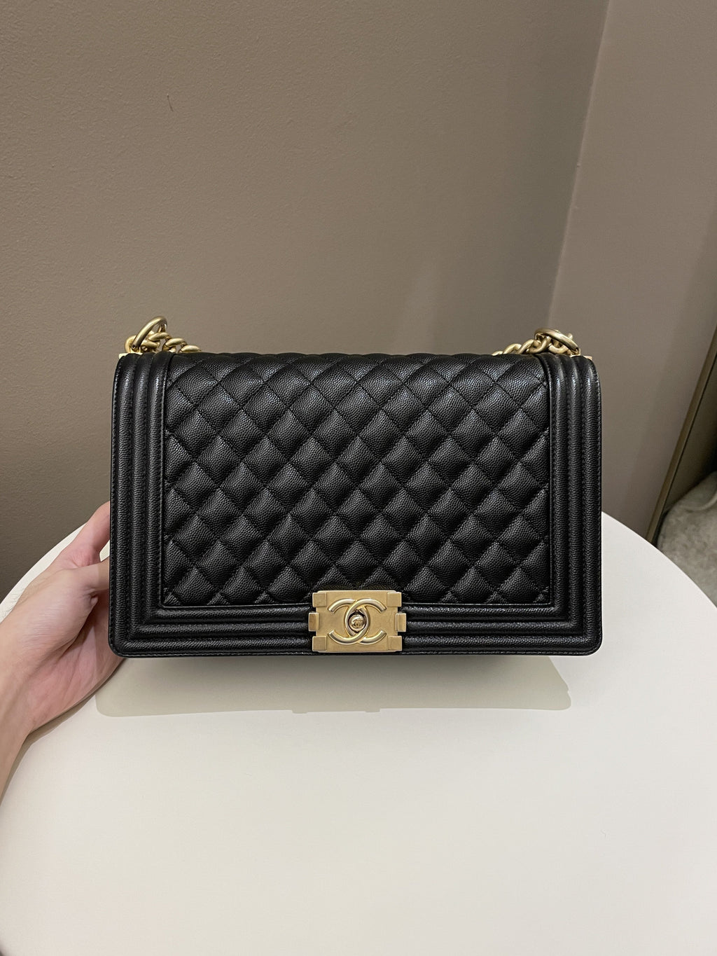 Chanel Quilted New Medium Boy Black Caviar