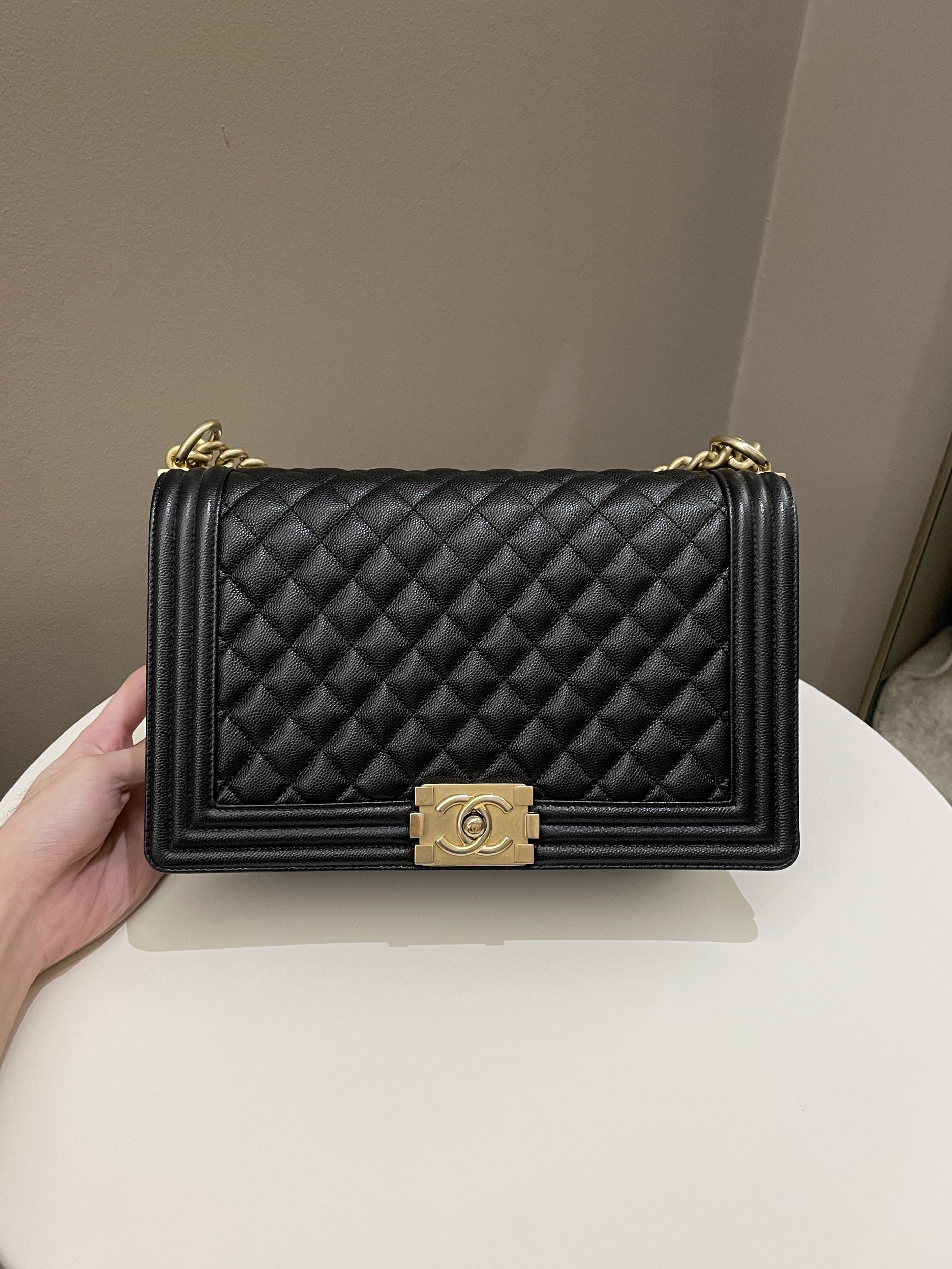 Chanel Quilted New Medium Boy Black Caviar