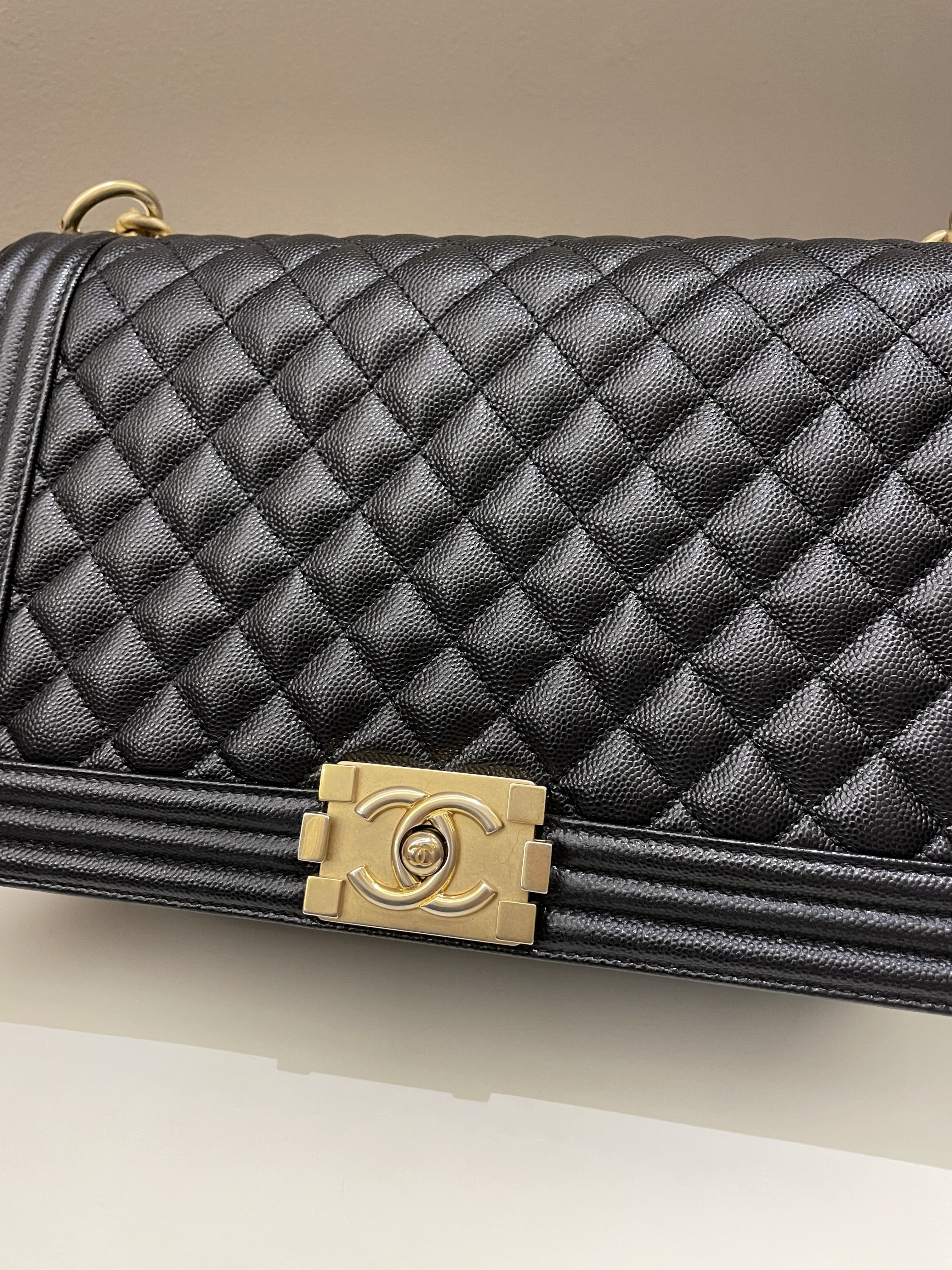 Chanel Quilted New Medium Boy Black Caviar