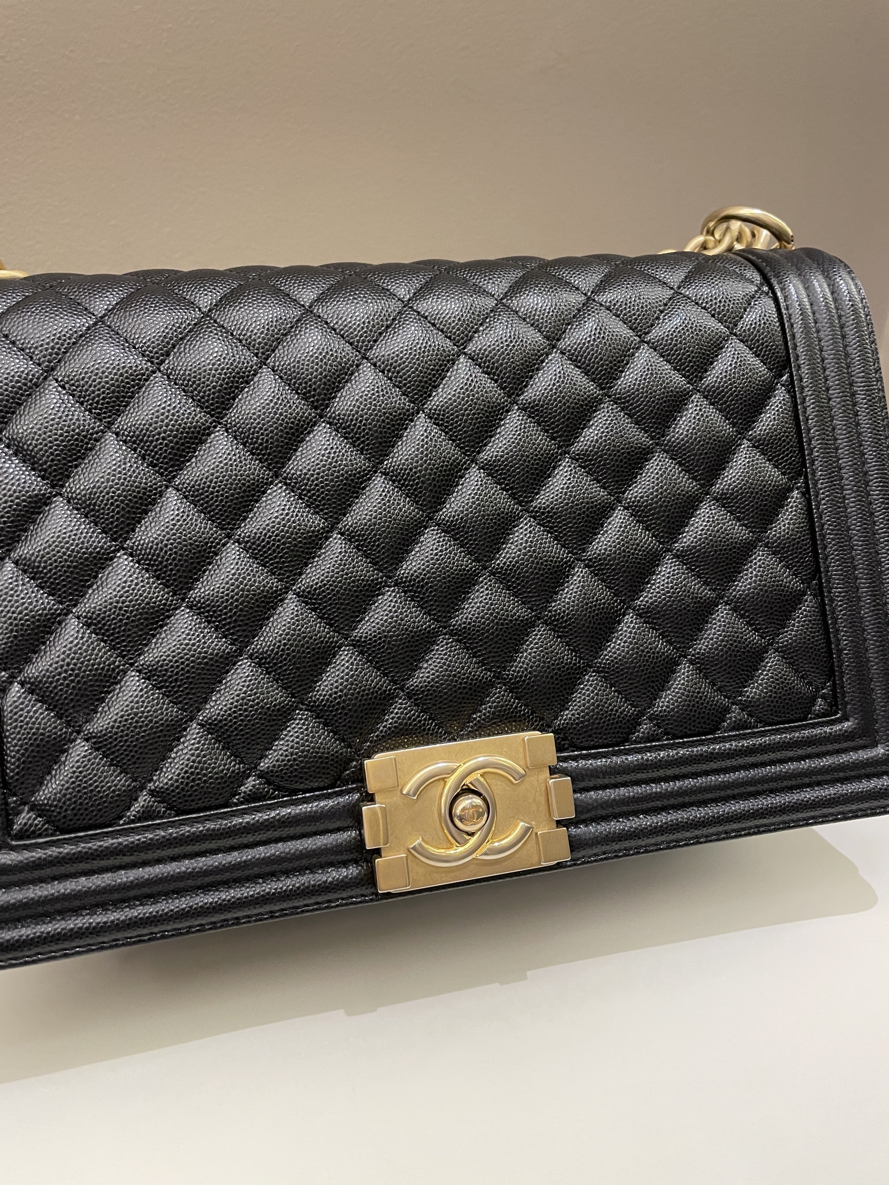 Chanel Quilted New Medium Boy Black Caviar