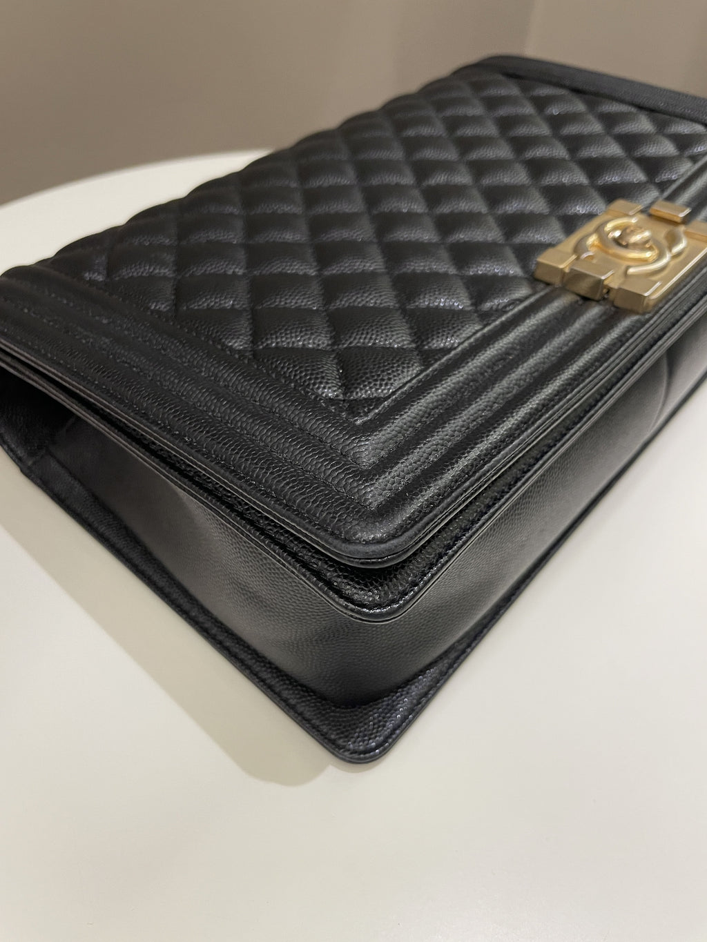 Chanel Quilted New Medium Boy Black Caviar