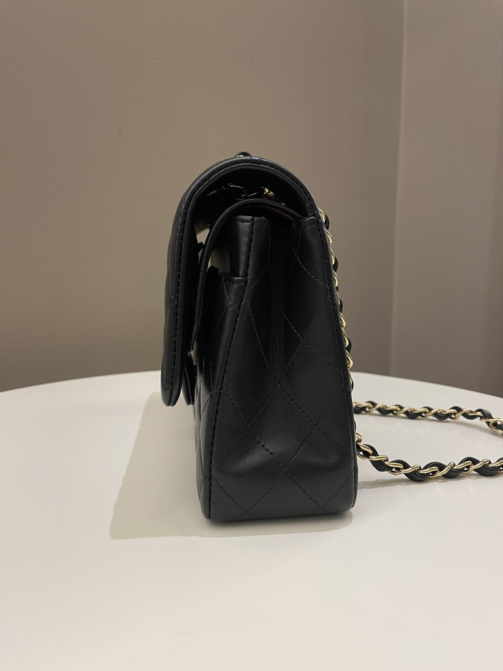 Chanel Classic Quilted Medium Double Flap Black Lambskin