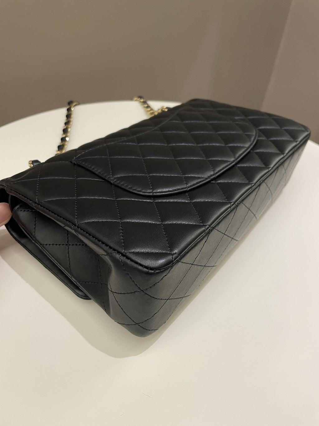 Chanel Classic Quilted Medium Double Flap Black Lambskin