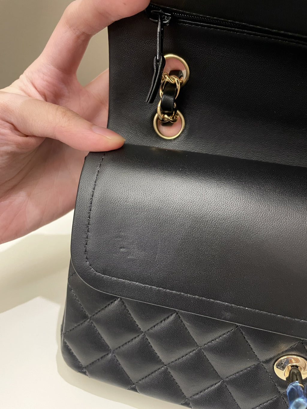 Chanel Classic Quilted Medium Double Flap Black Lambskin