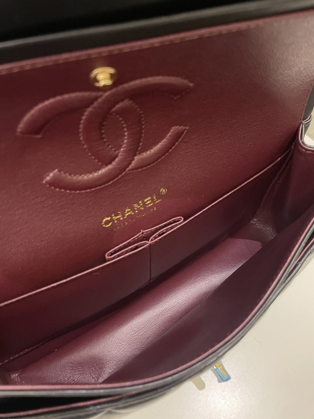 Chanel Classic Quilted Medium Double Flap Black Lambskin