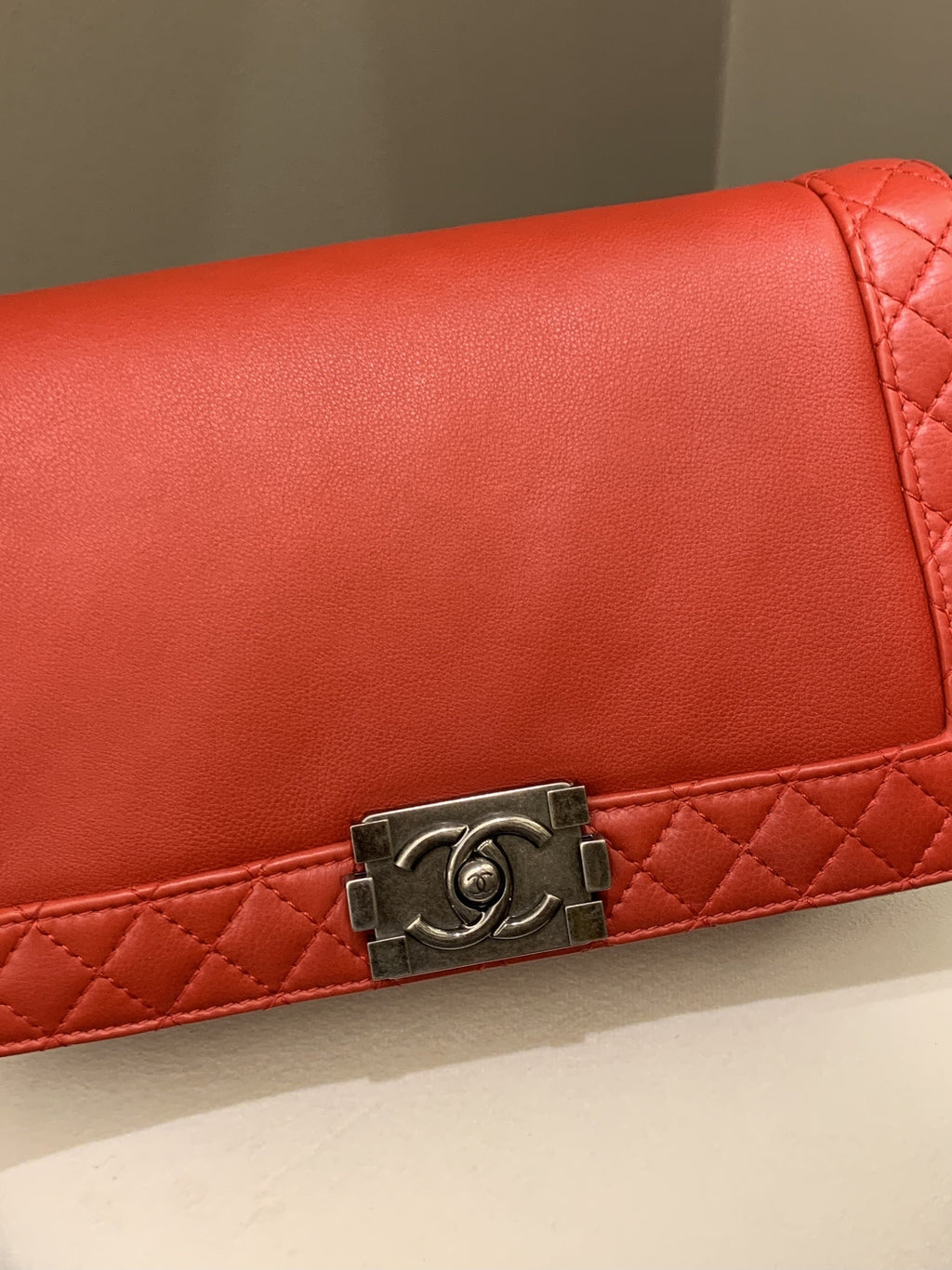 Chanel Boy Reverso Red Calfskin