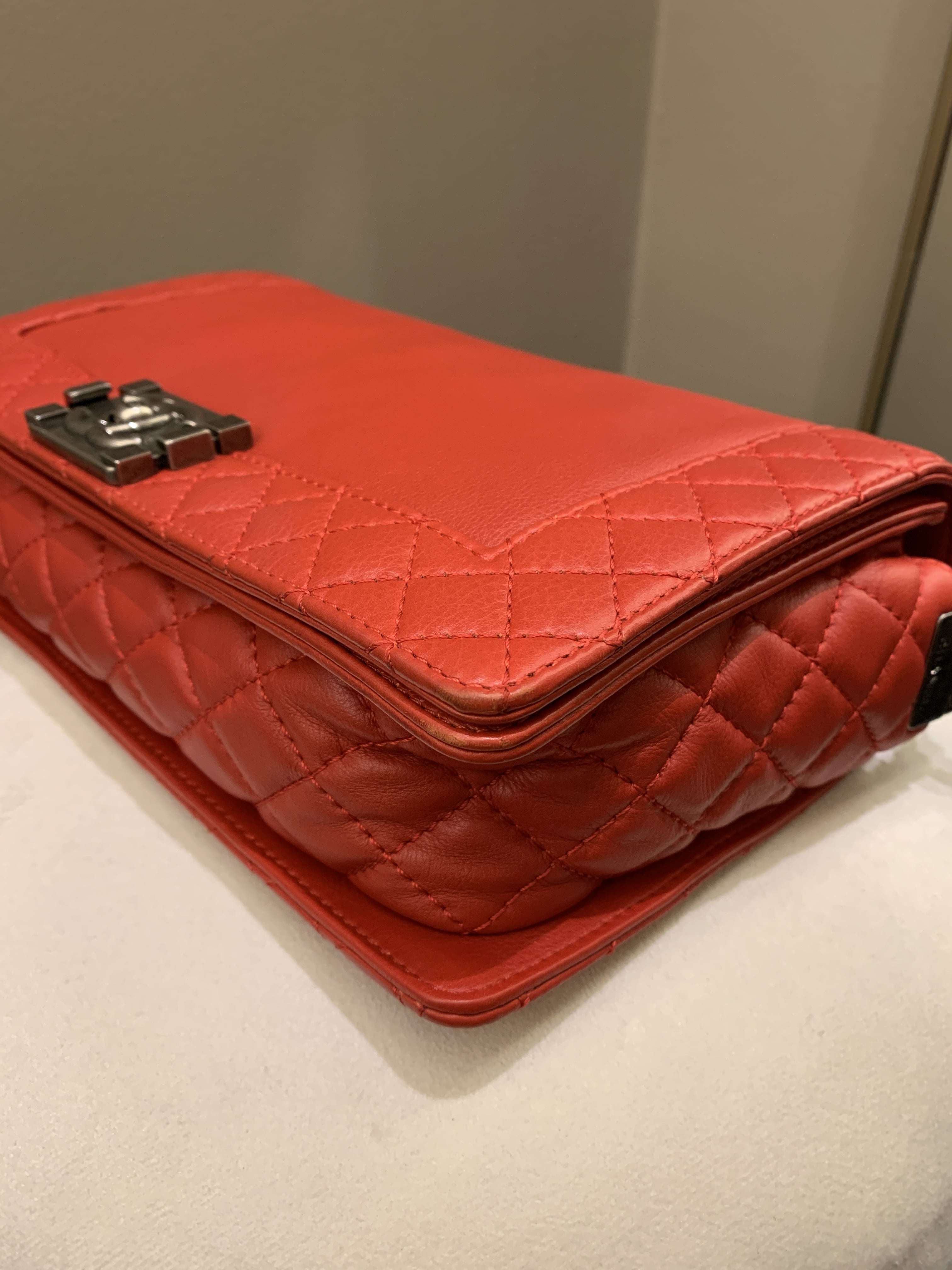 Chanel Boy Reverso Red Calfskin