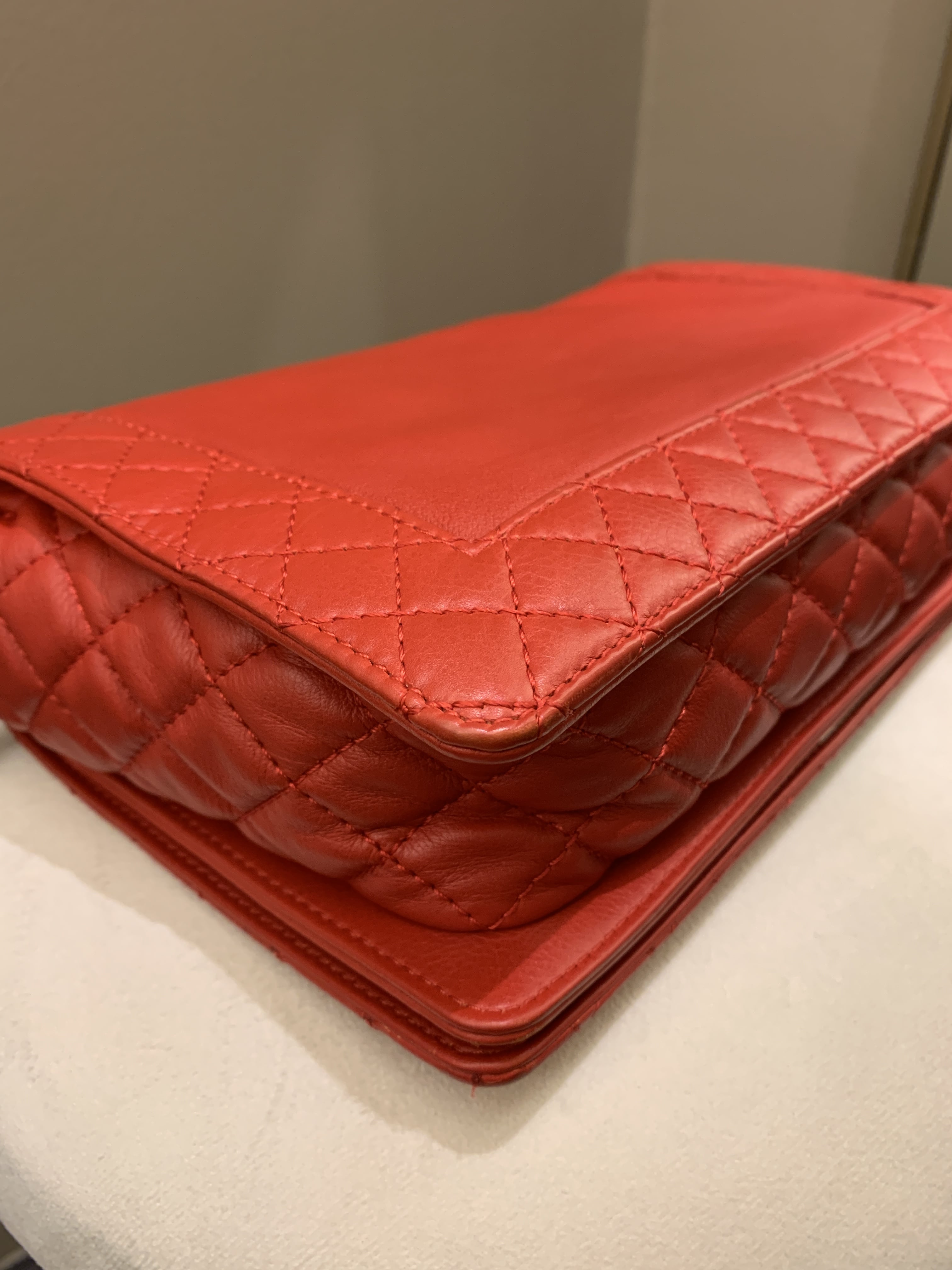 Chanel Boy Reverso Red Calfskin