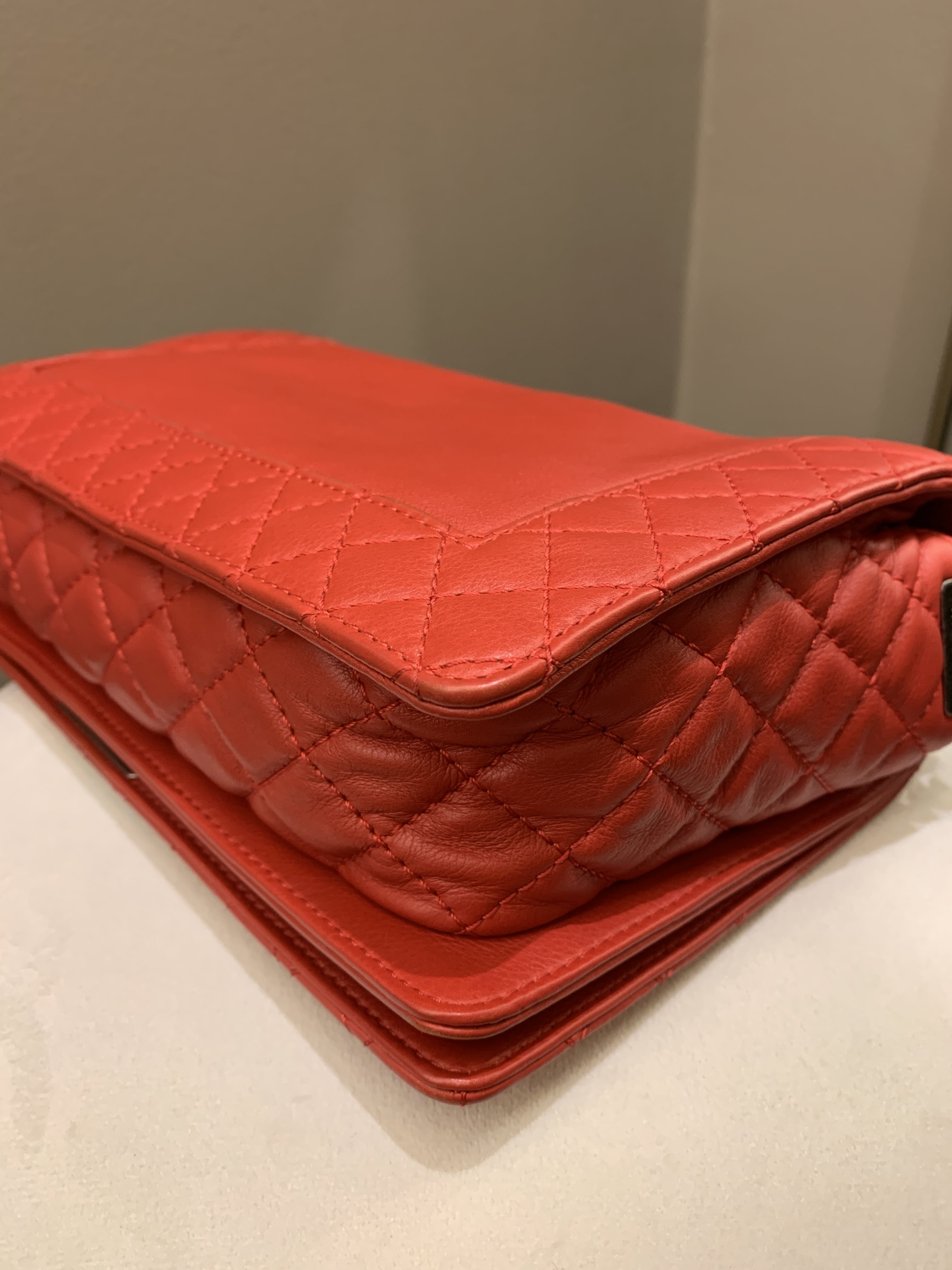 Chanel Boy Reverso Red Calfskin