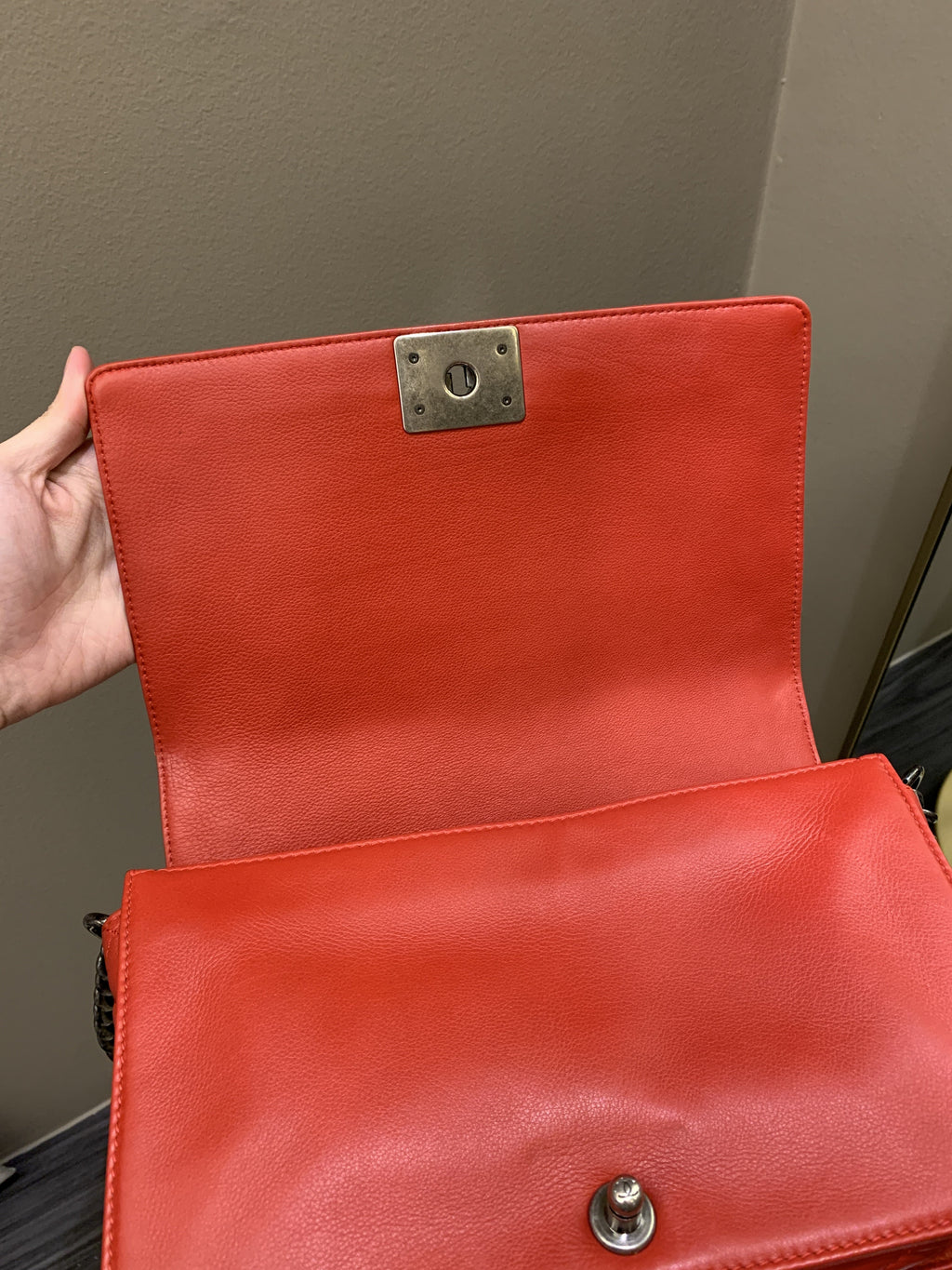 Chanel Boy Reverso Red Calfskin