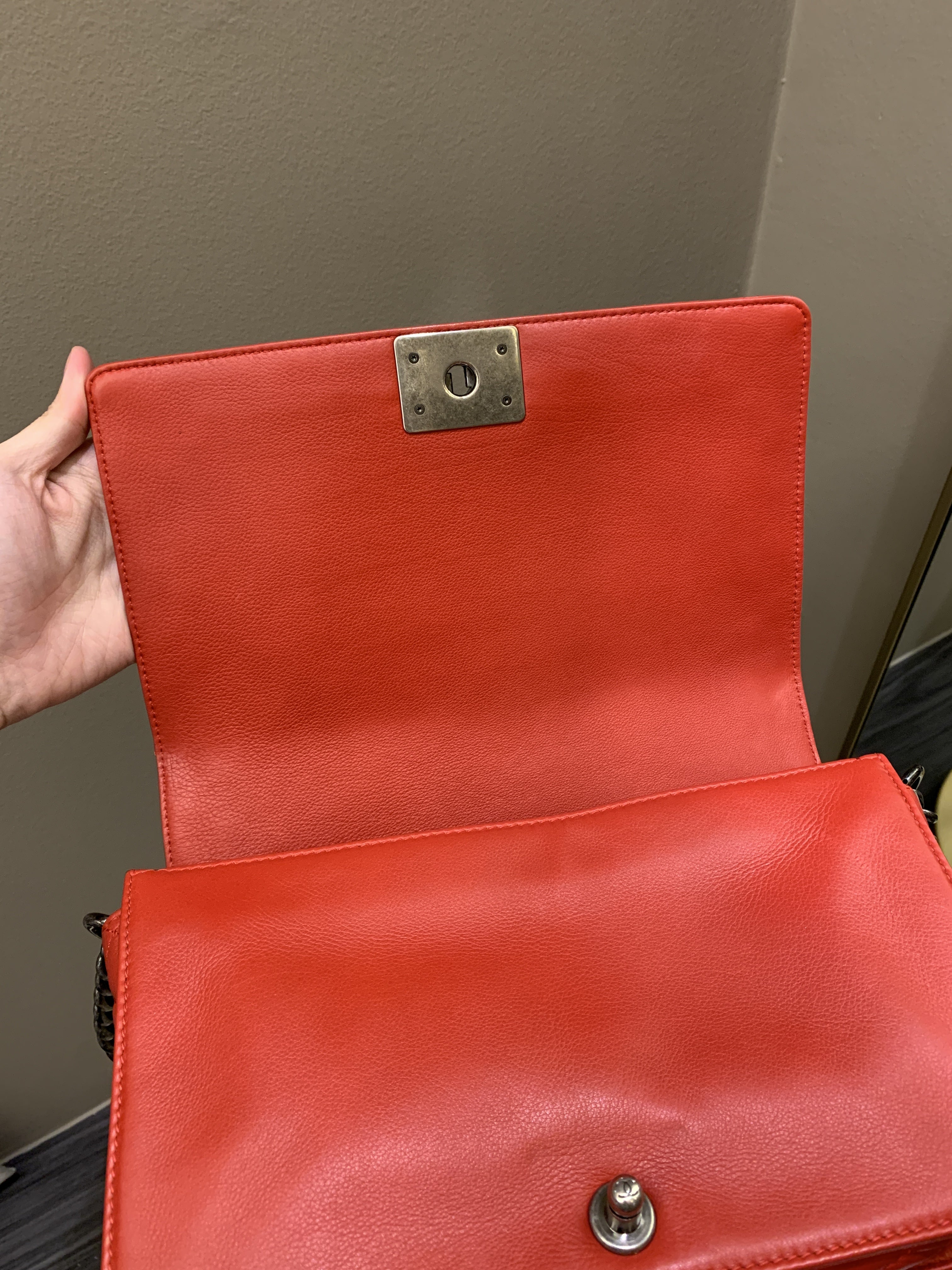 Chanel Boy Reverso Red Calfskin