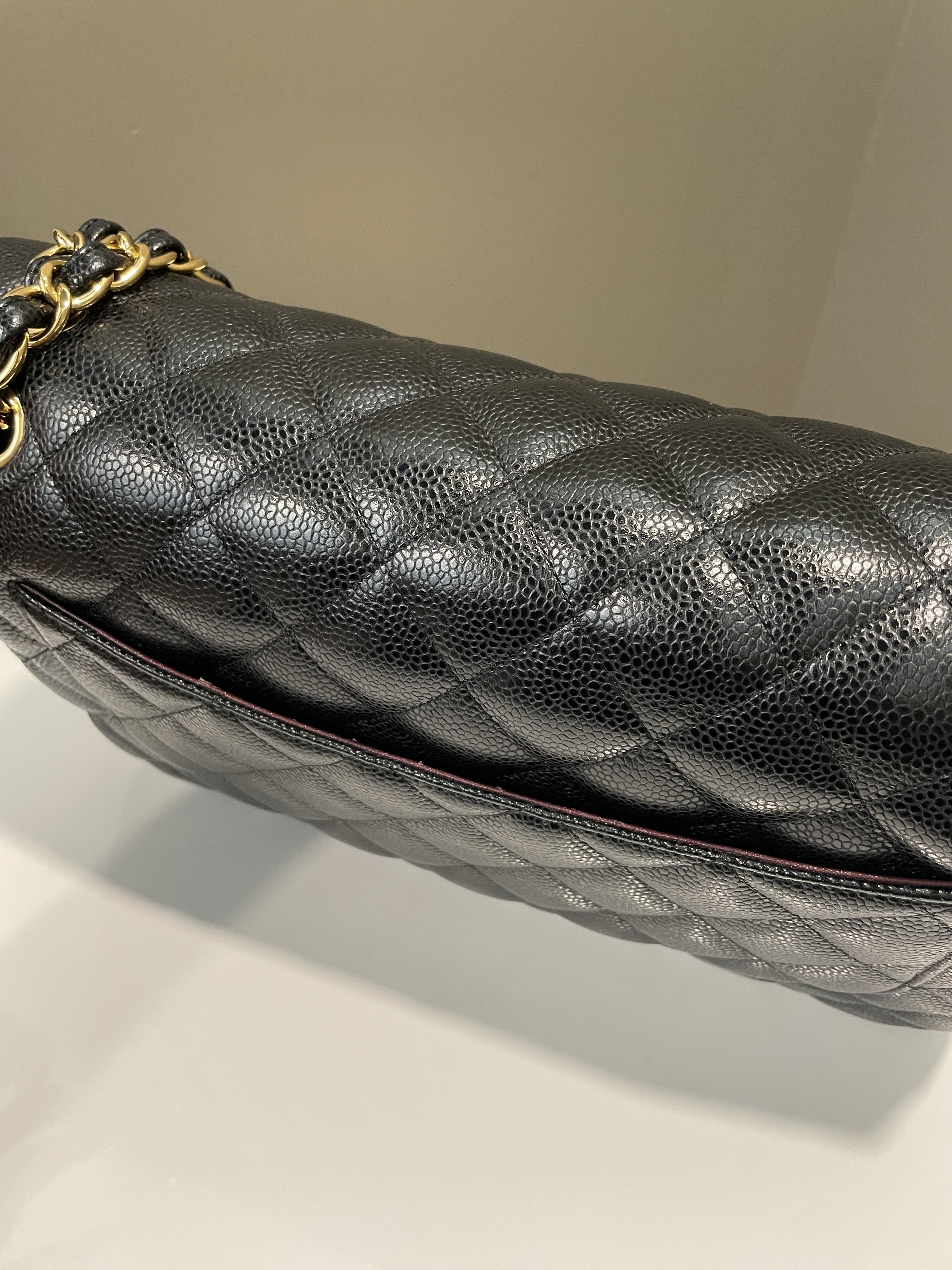 Chanel Classic Quilted Jumbo Double Flap Black Caviar