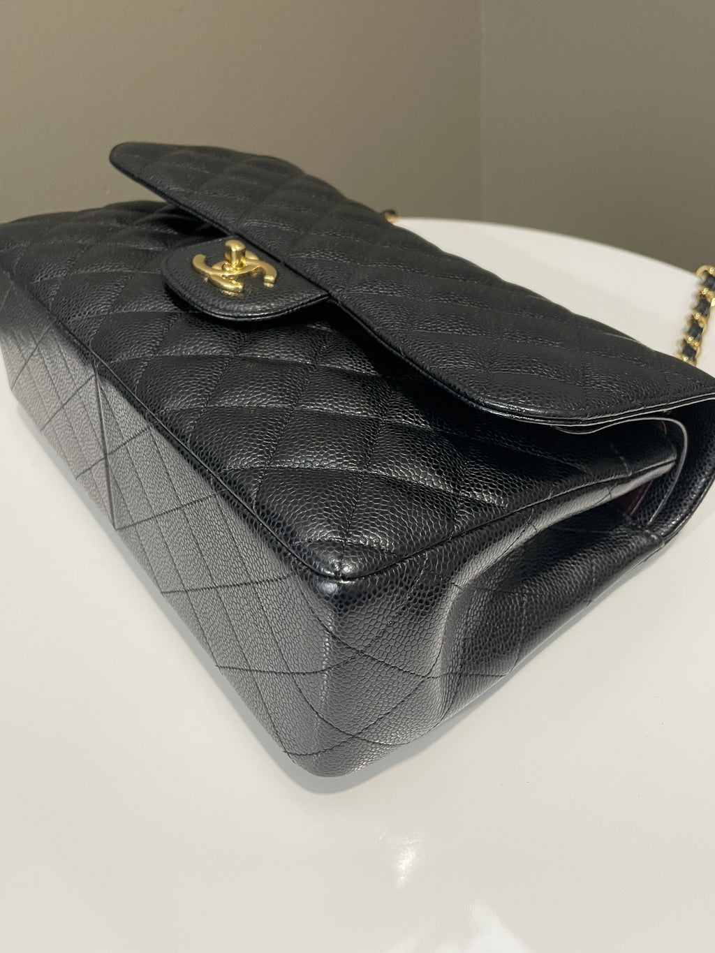 Chanel Classic Quilted Jumbo Double Flap Black Caviar