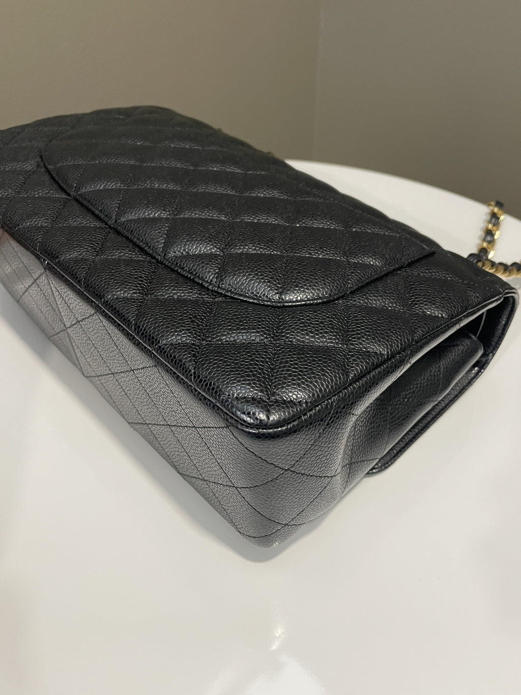 Chanel Classic Quilted Jumbo Double Flap Black Caviar