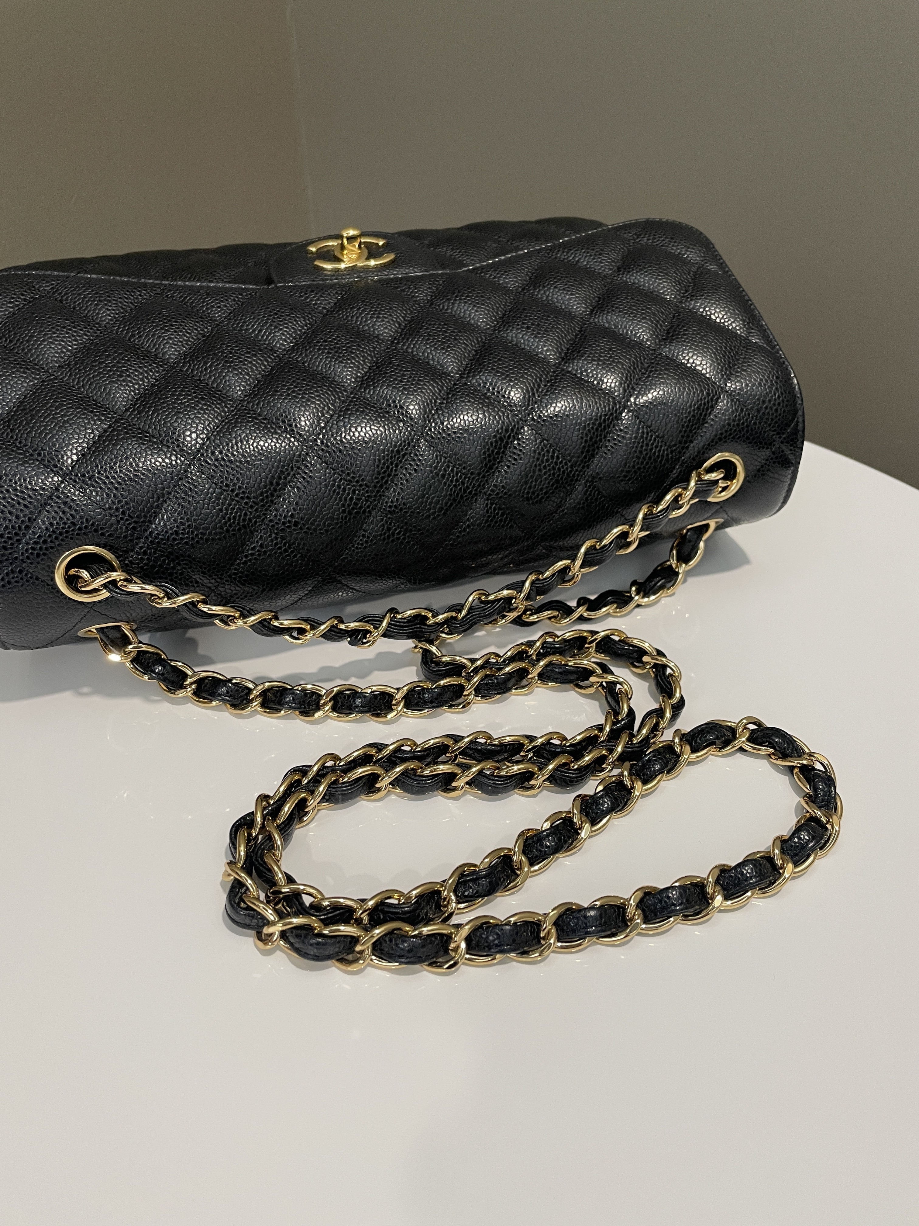 Chanel Classic Quilted Jumbo Double Flap Black Caviar