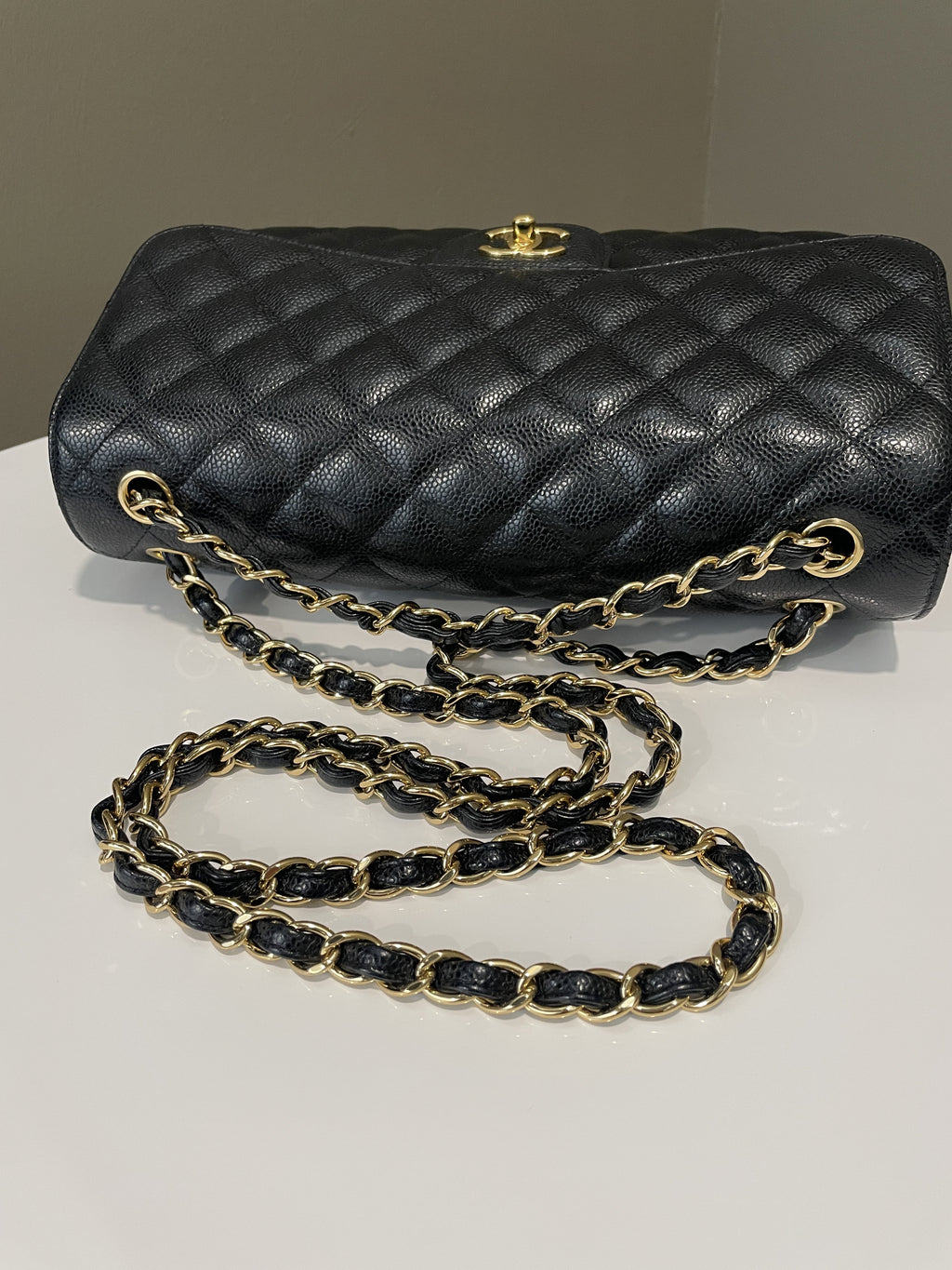 Chanel Classic Quilted Jumbo Double Flap Black Caviar