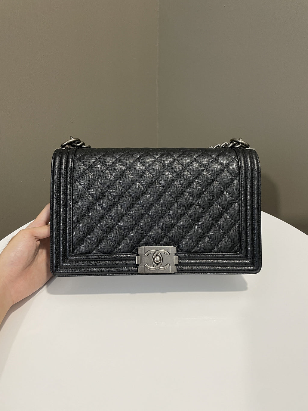 Chanel Quilted New Medium Boy Black Caviar