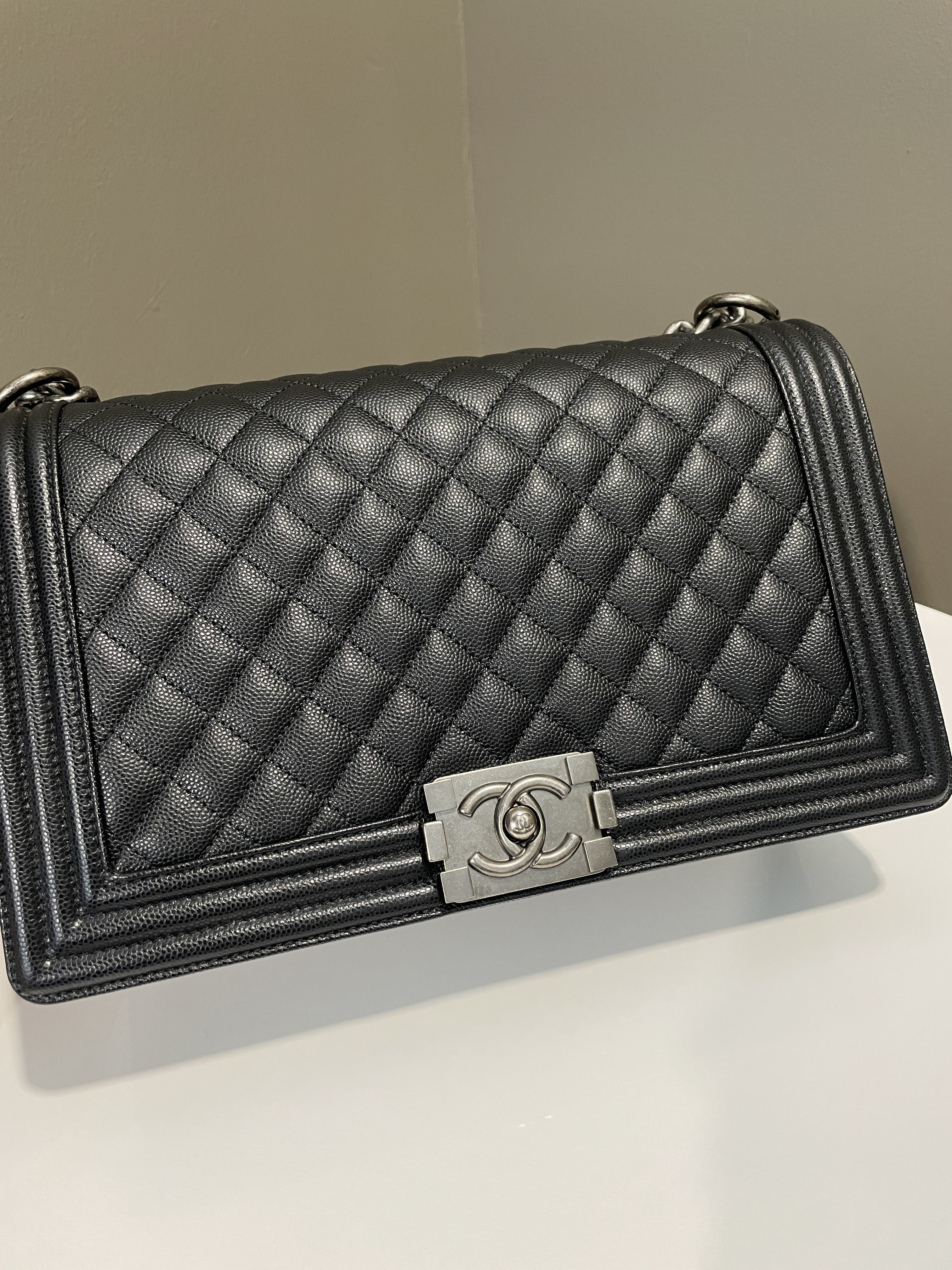 Chanel Quilted New Medium Boy Black Caviar