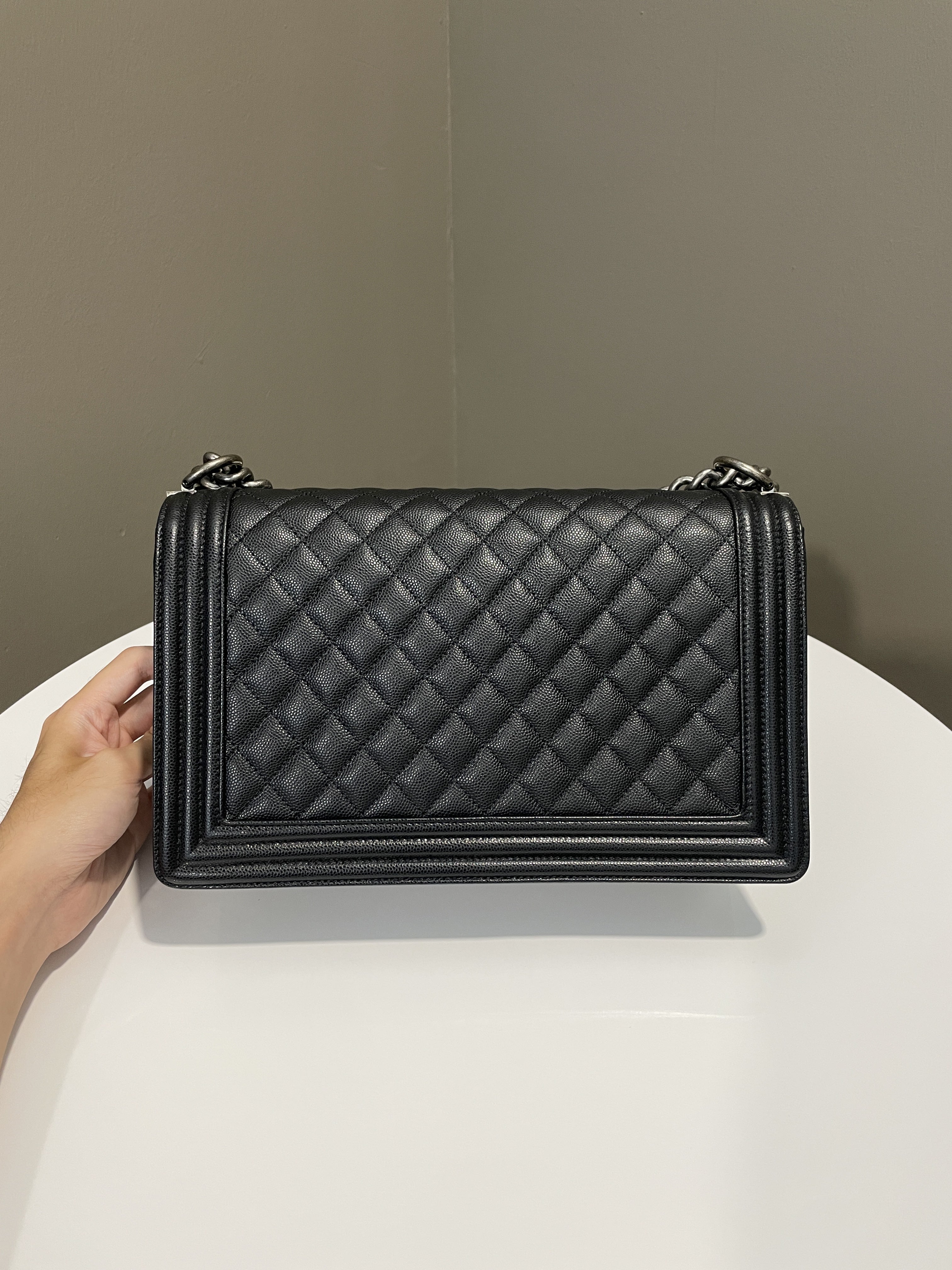 Chanel Quilted New Medium Boy Black Caviar