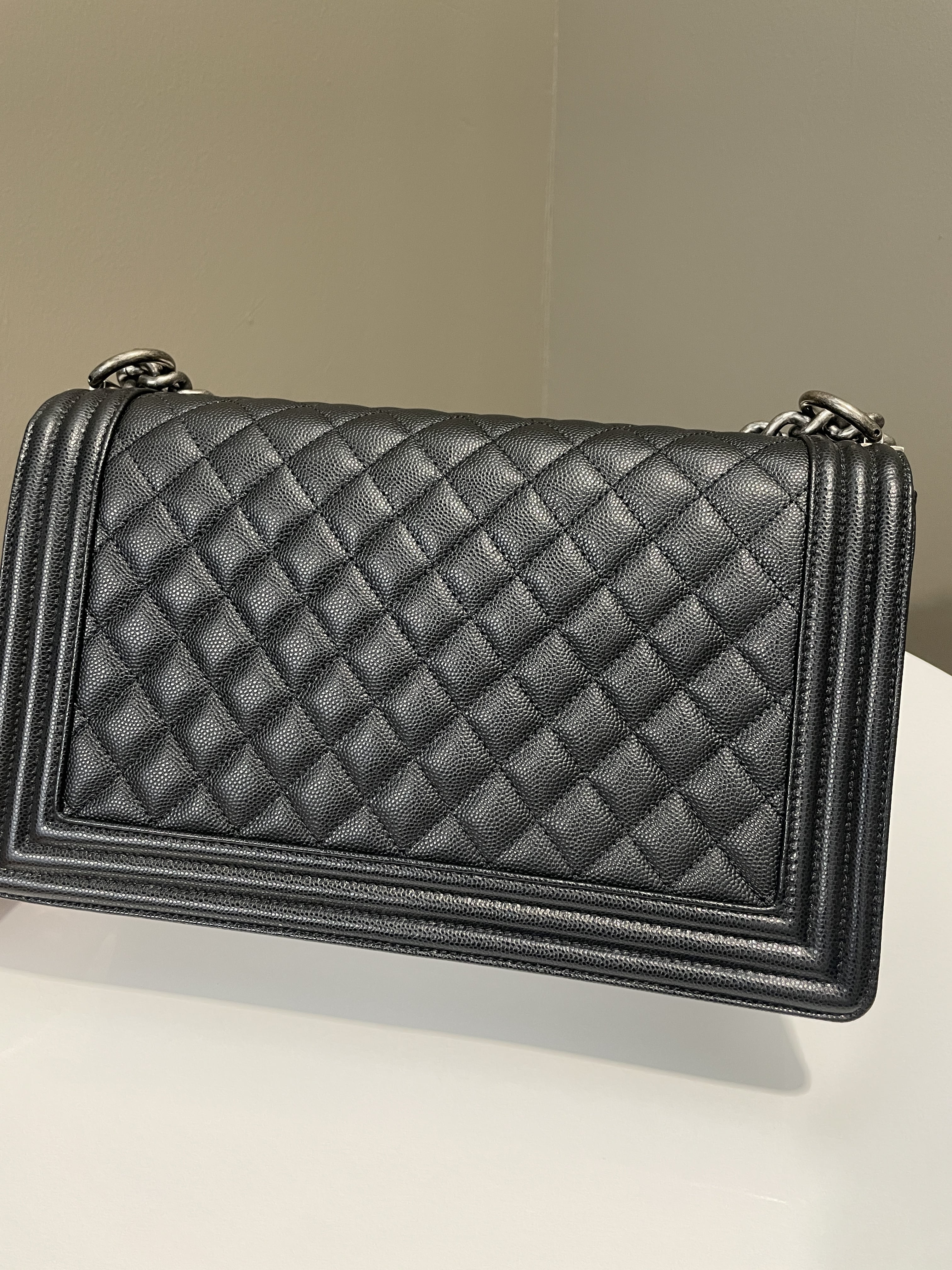 Chanel Quilted New Medium Boy Black Caviar