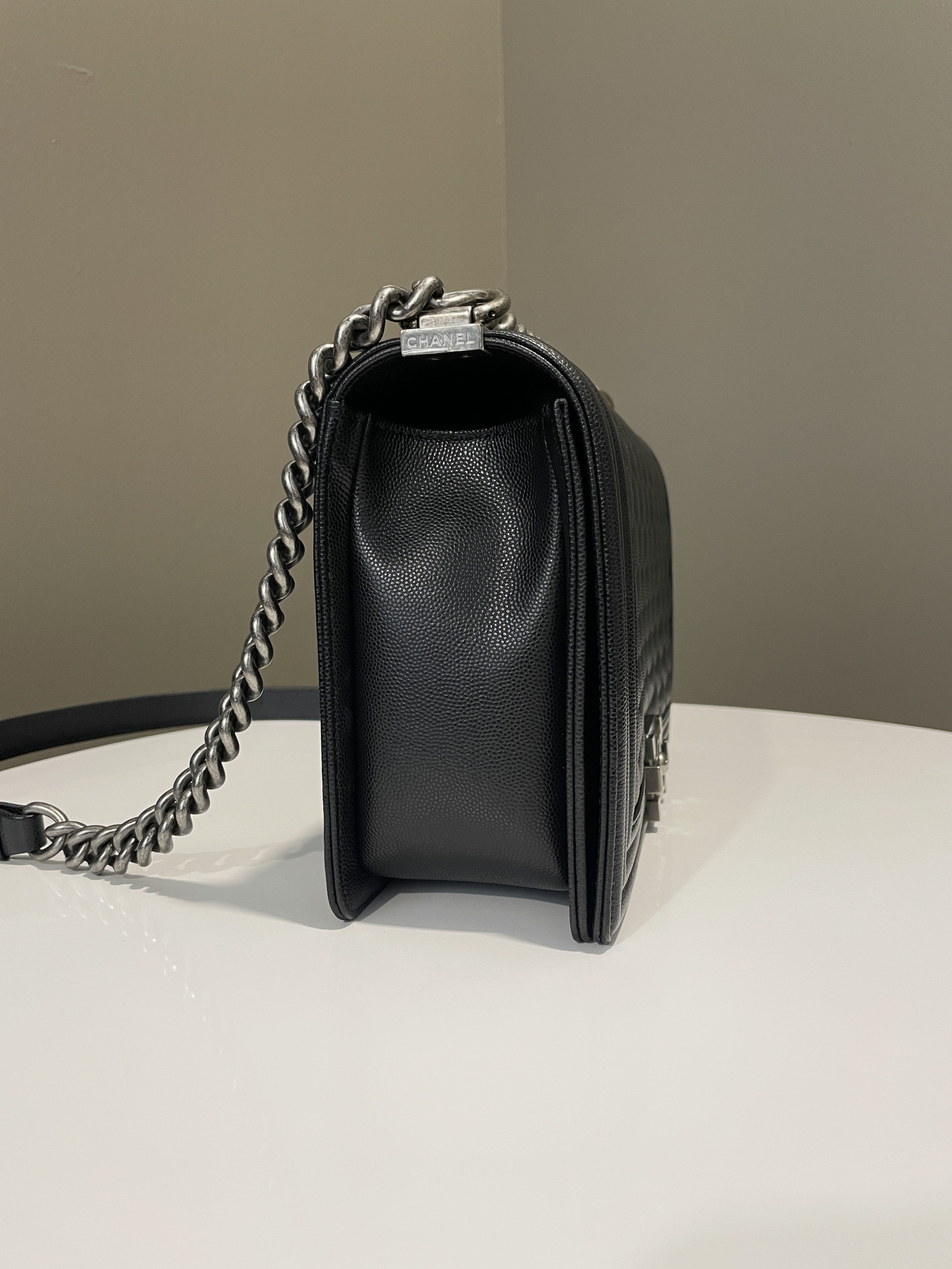 Chanel Quilted New Medium Boy Black Caviar