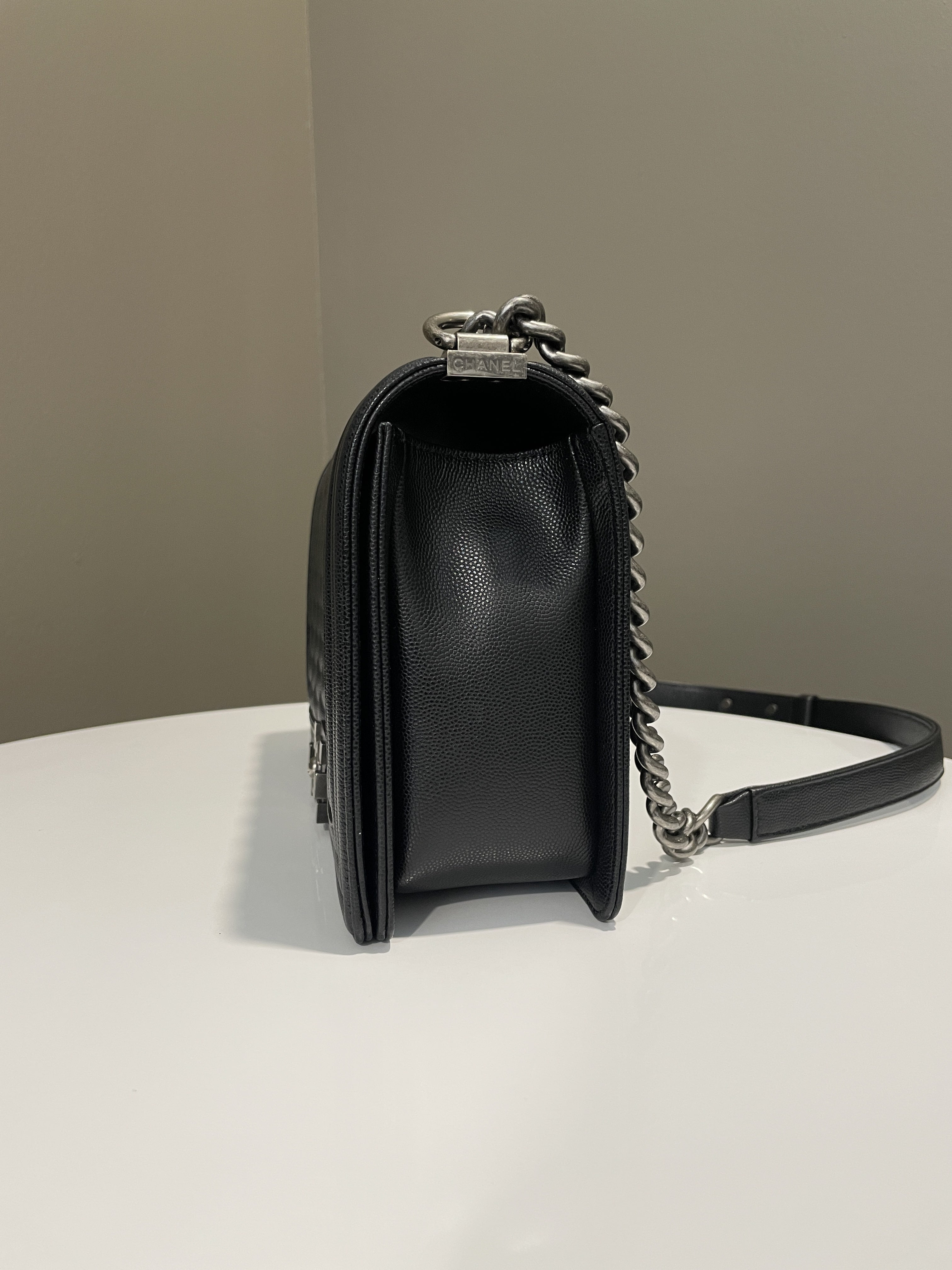 Chanel Quilted New Medium Boy Black Caviar