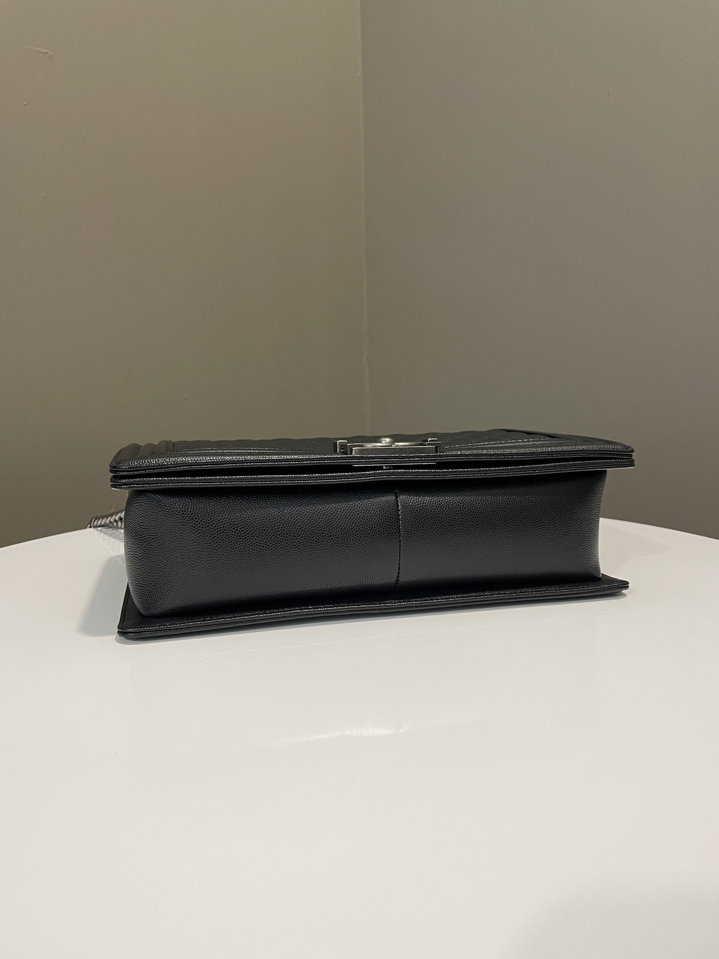 Chanel Quilted New Medium Boy Black Caviar