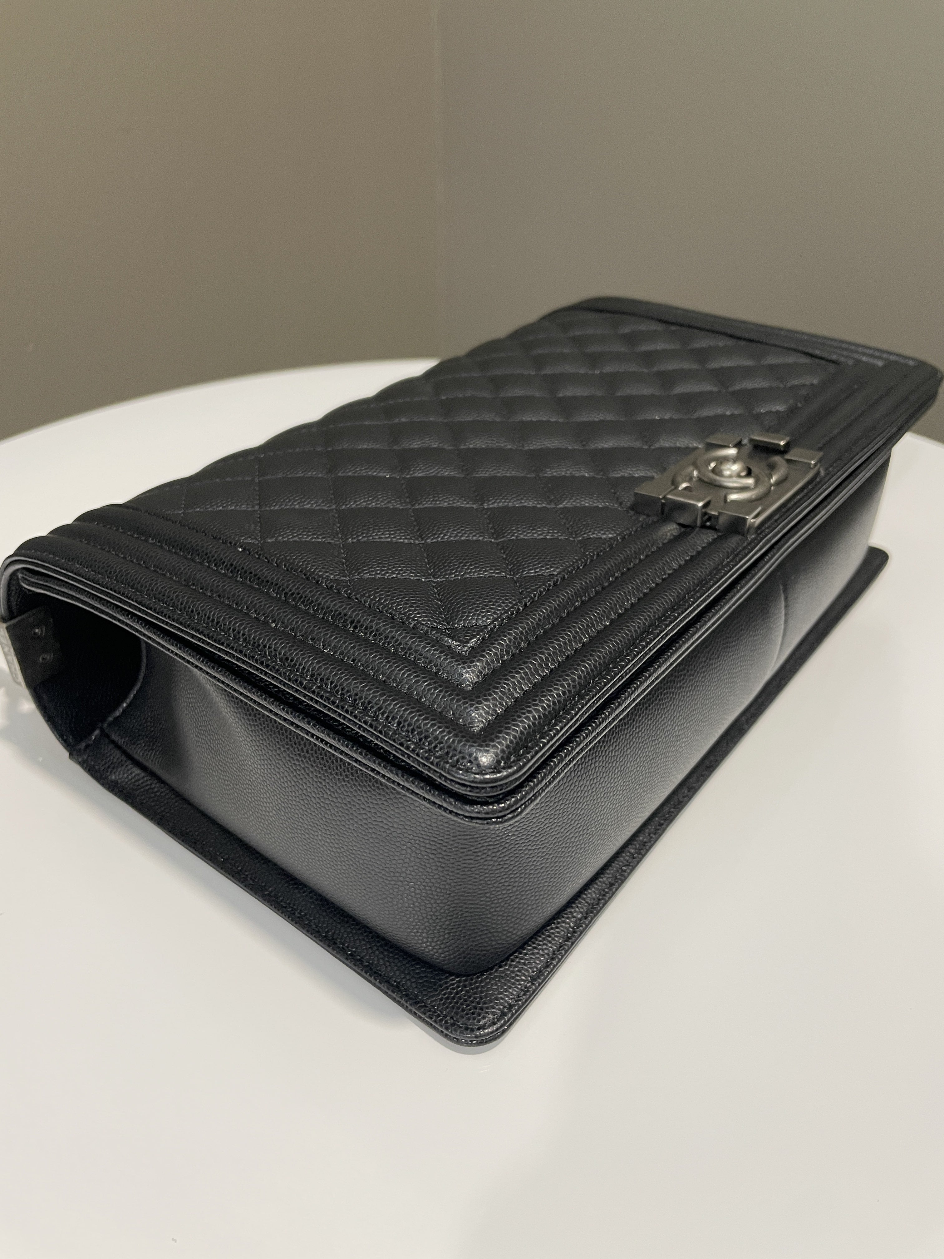 Chanel Quilted New Medium Boy Black Caviar