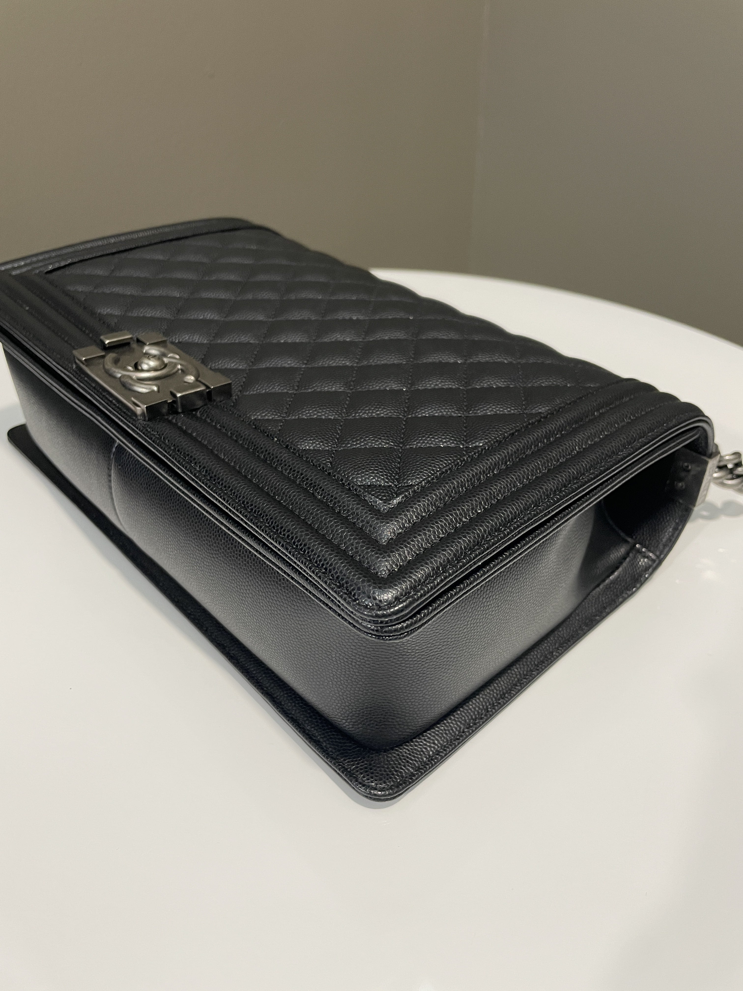 Chanel Quilted New Medium Boy Black Caviar