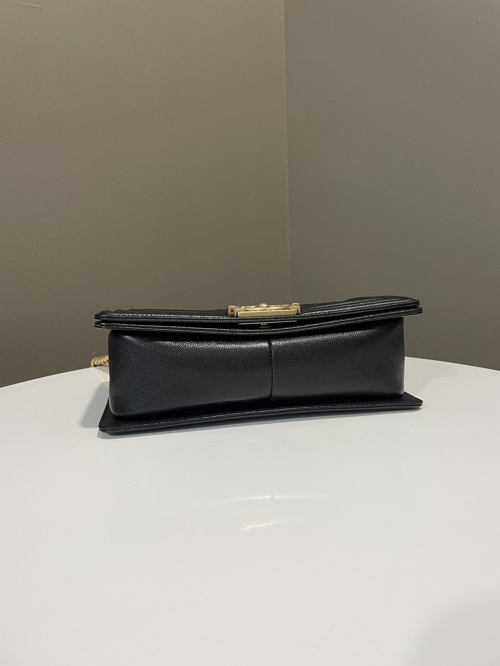 Chanel Quilted Boy Old Medium Black Caviar