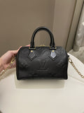 Louis Vuitton Speedy BandouliÃƒÆ’Ã‚Â¨re 20 Black Monogram Empreinte Leather