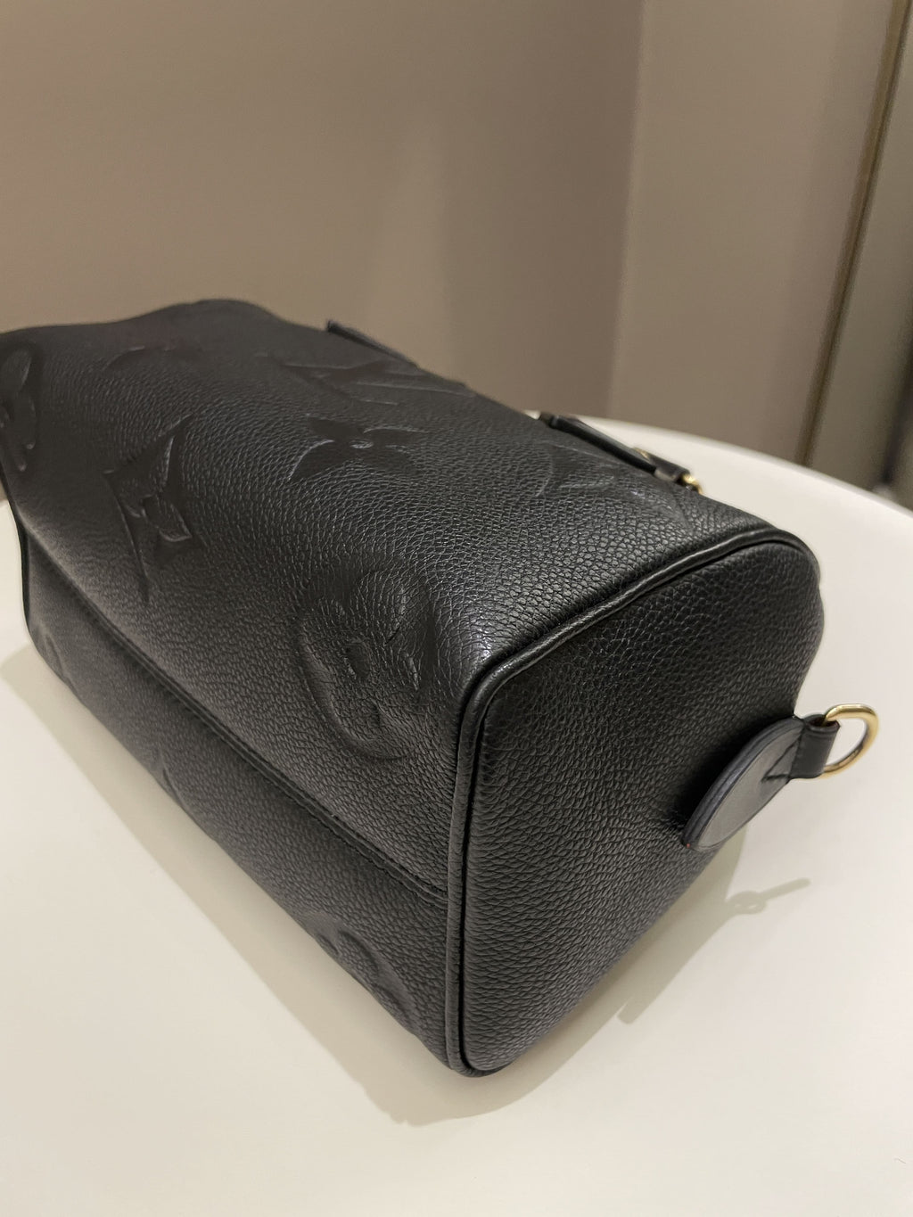 Louis Vuitton Speedy BandouliÃƒÆ’Ã‚Â¨re 20 Black Monogram Empreinte Leather