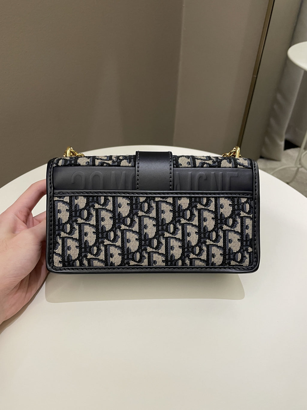 Dior 30 Montaigne East West Blue Oblique