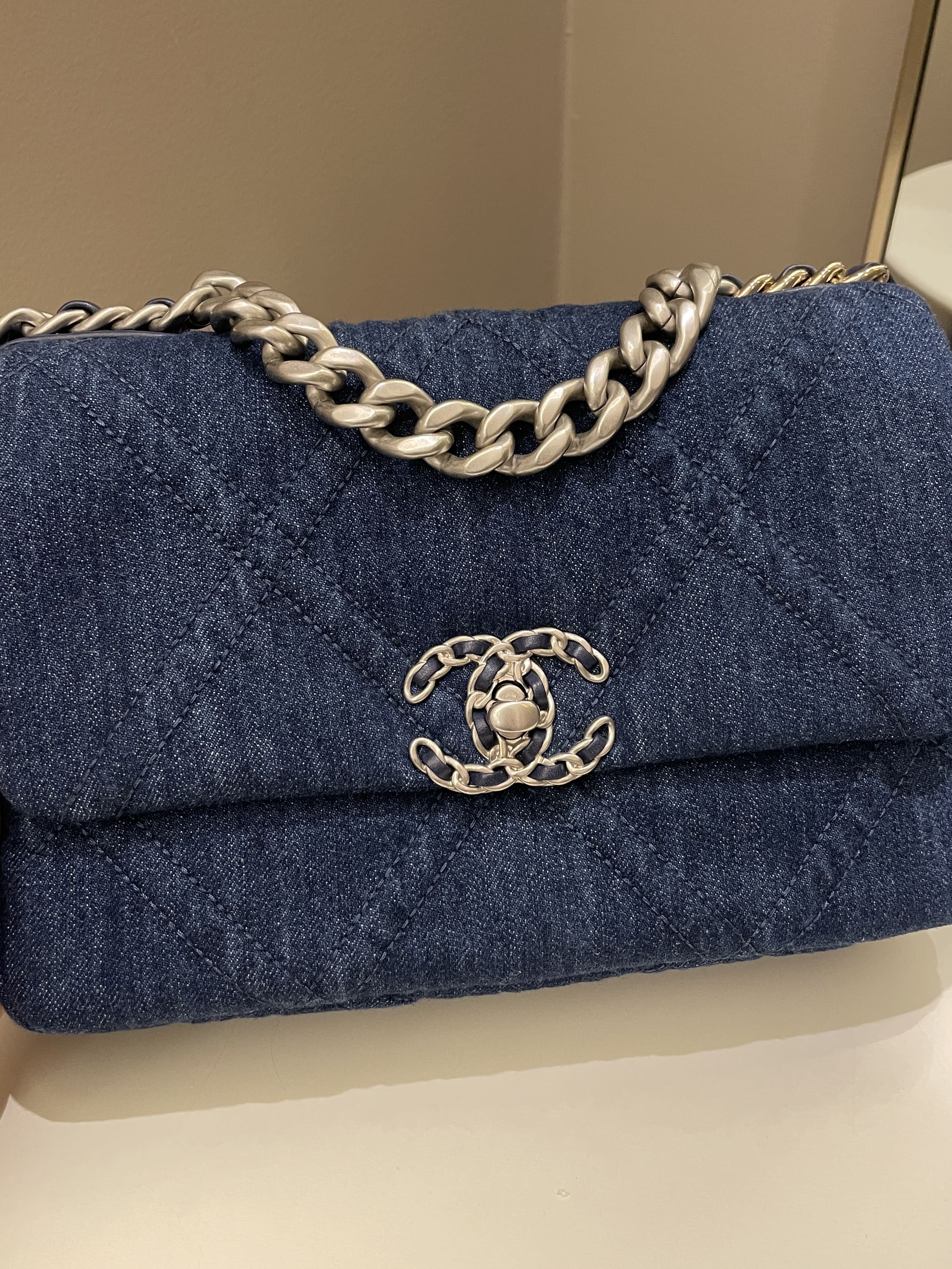Chanel 19 Flap Bag Dark Denim