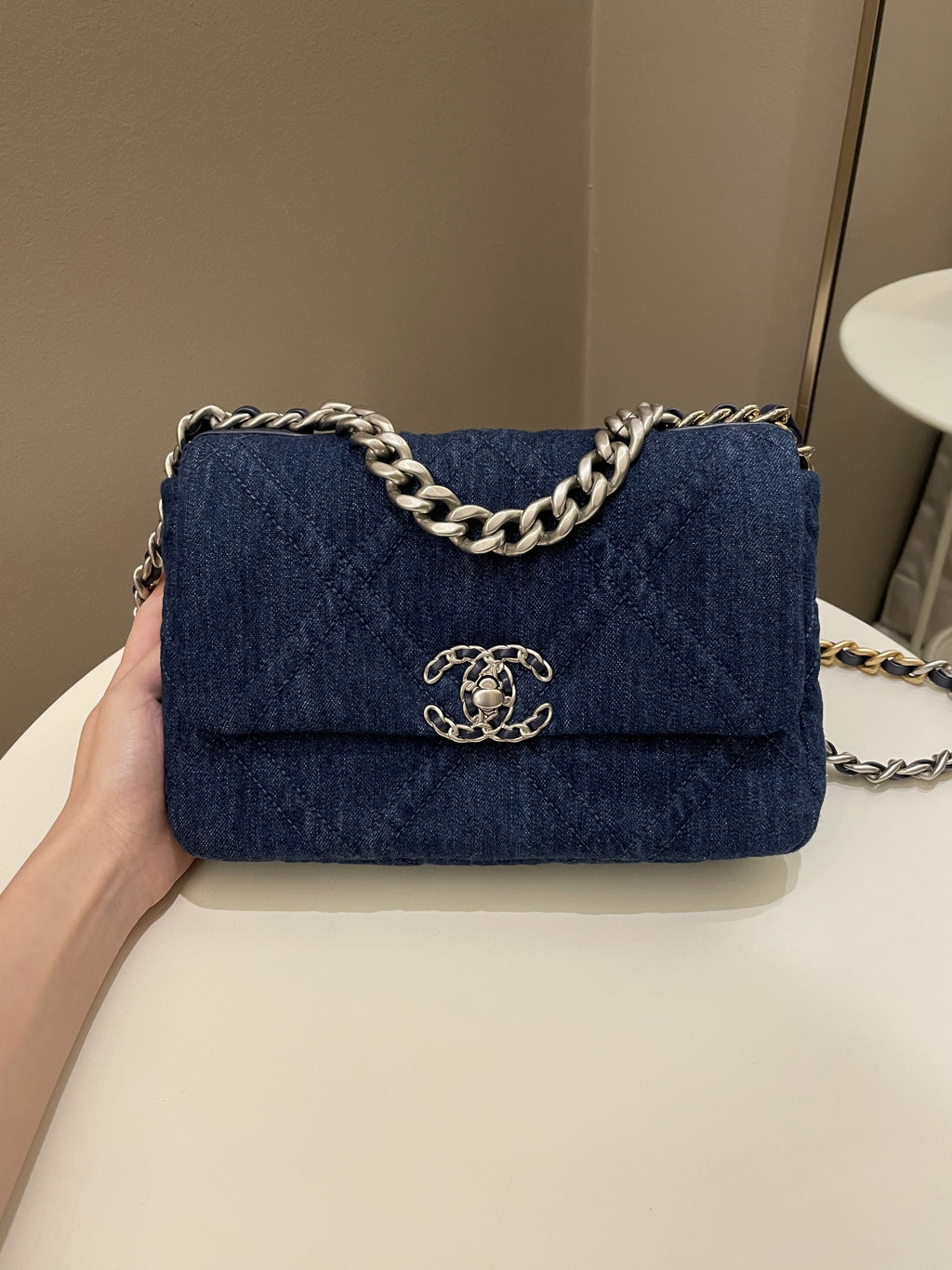 Chanel 19 Flap Bag Dark Denim