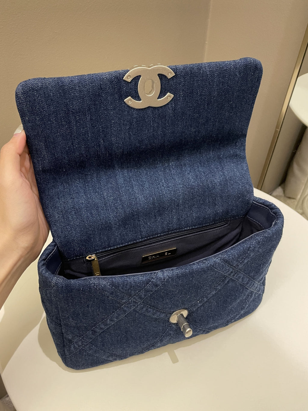 Chanel 19 Flap Bag Dark Denim