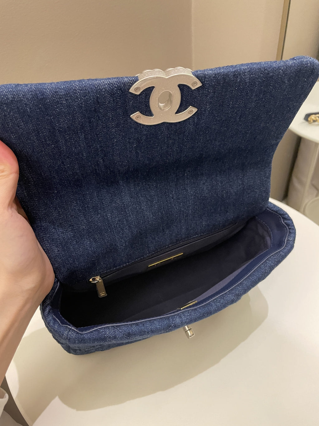Chanel 19 Flap Bag Dark Denim