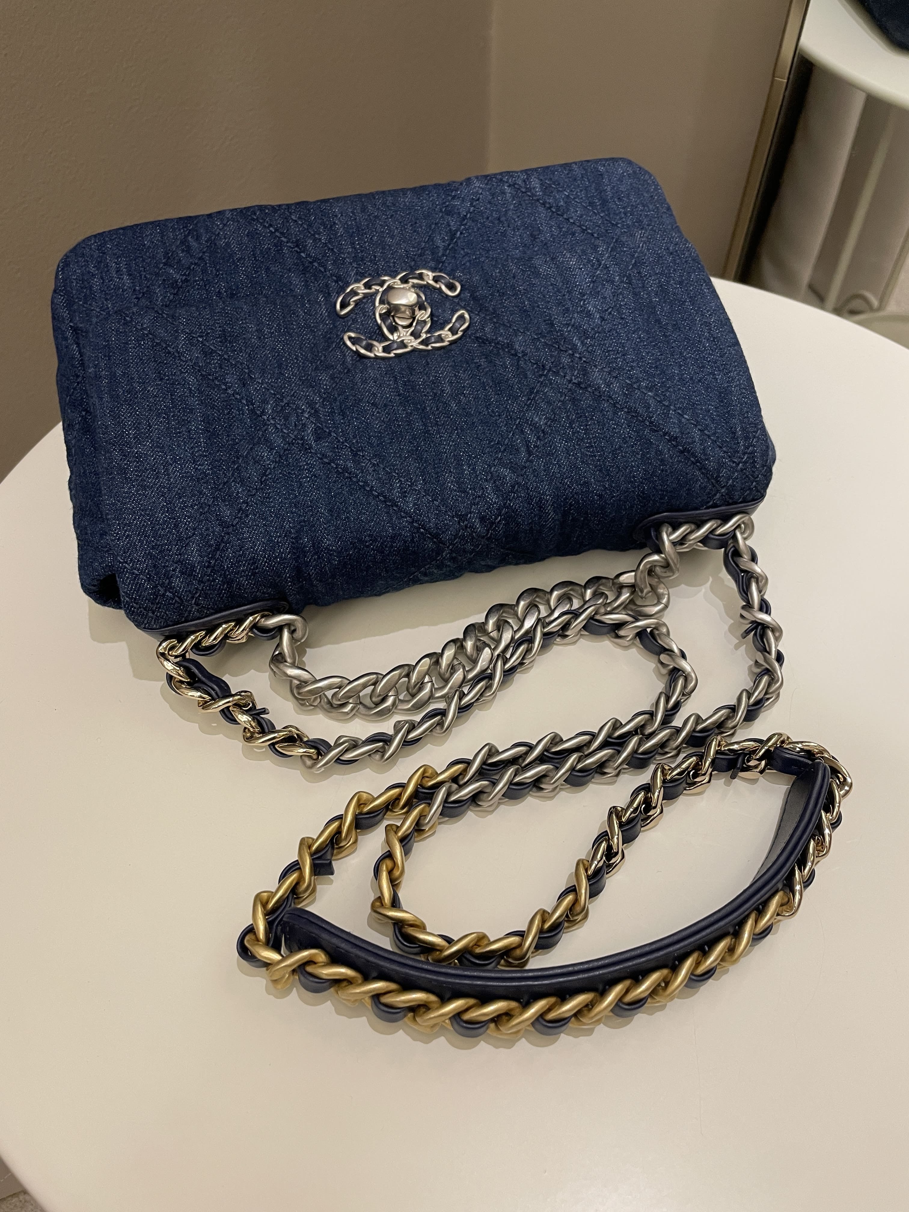 Chanel 19 Flap Bag Dark Denim