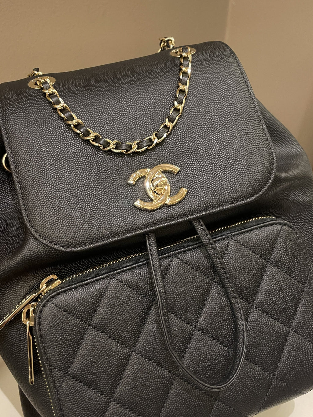 Chanel 21C Business Affinity Backpack  Black Caviar