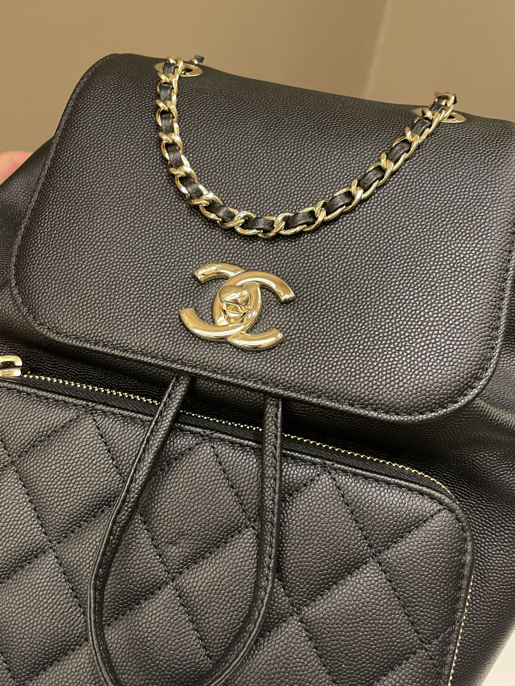 Chanel 21C Business Affinity Backpack  Black Caviar